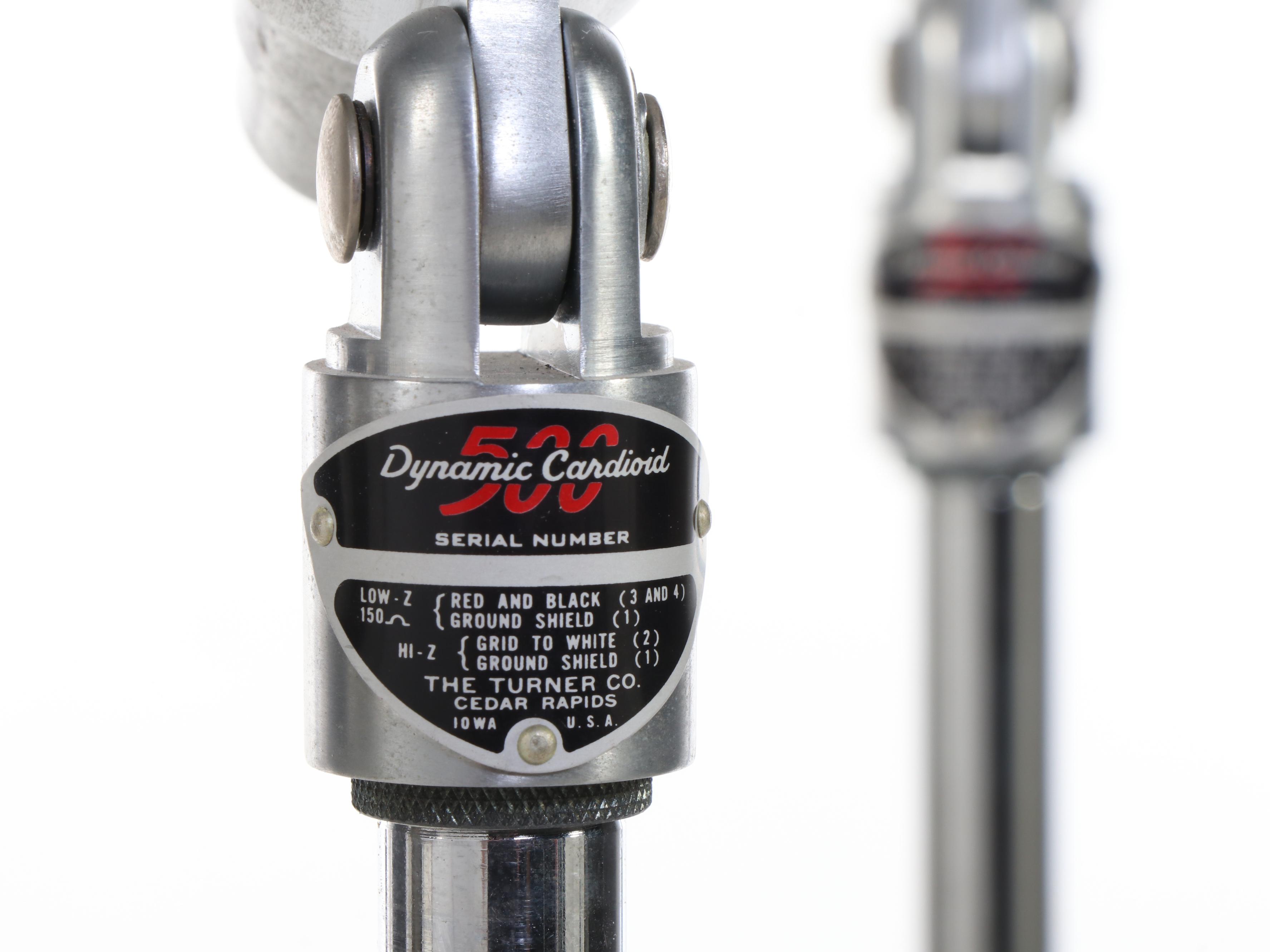 The Turner Co. Dynamic Cardioid 500 Microphones with Atlas Sound Stands