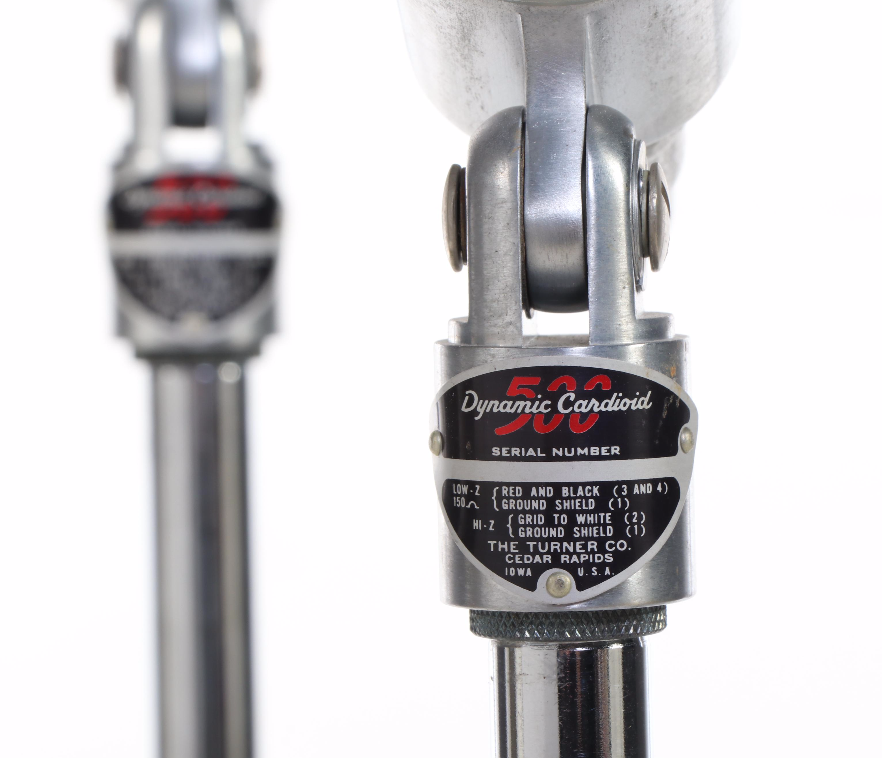 The Turner Co. Dynamic Cardioid 500 Microphones with Atlas Sound Stands