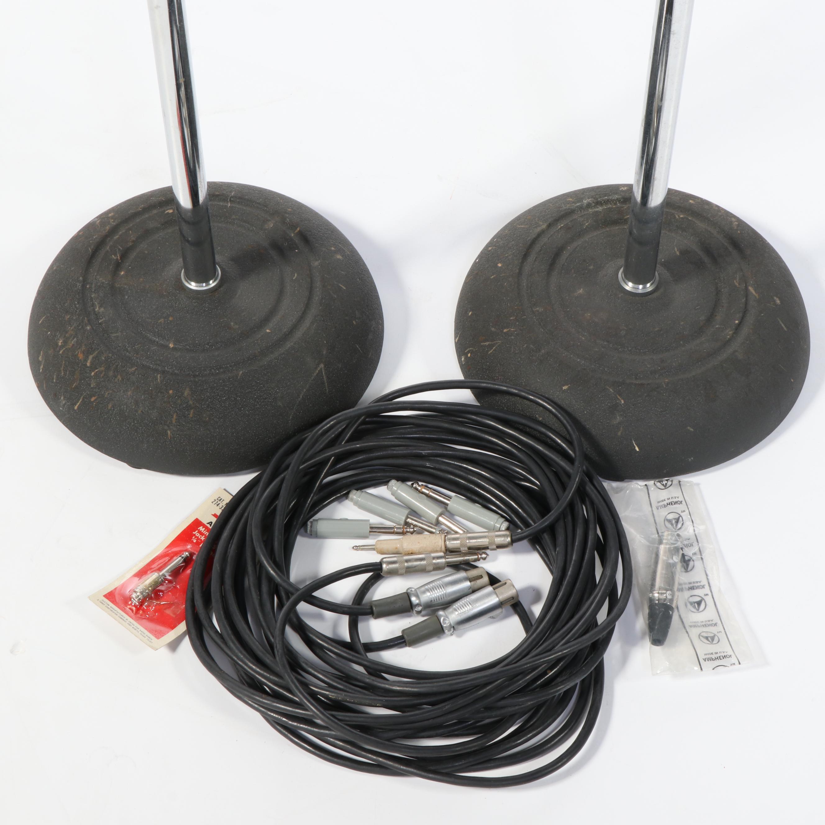 The Turner Co. Dynamic Cardioid 500 Microphones with Atlas Sound Stands