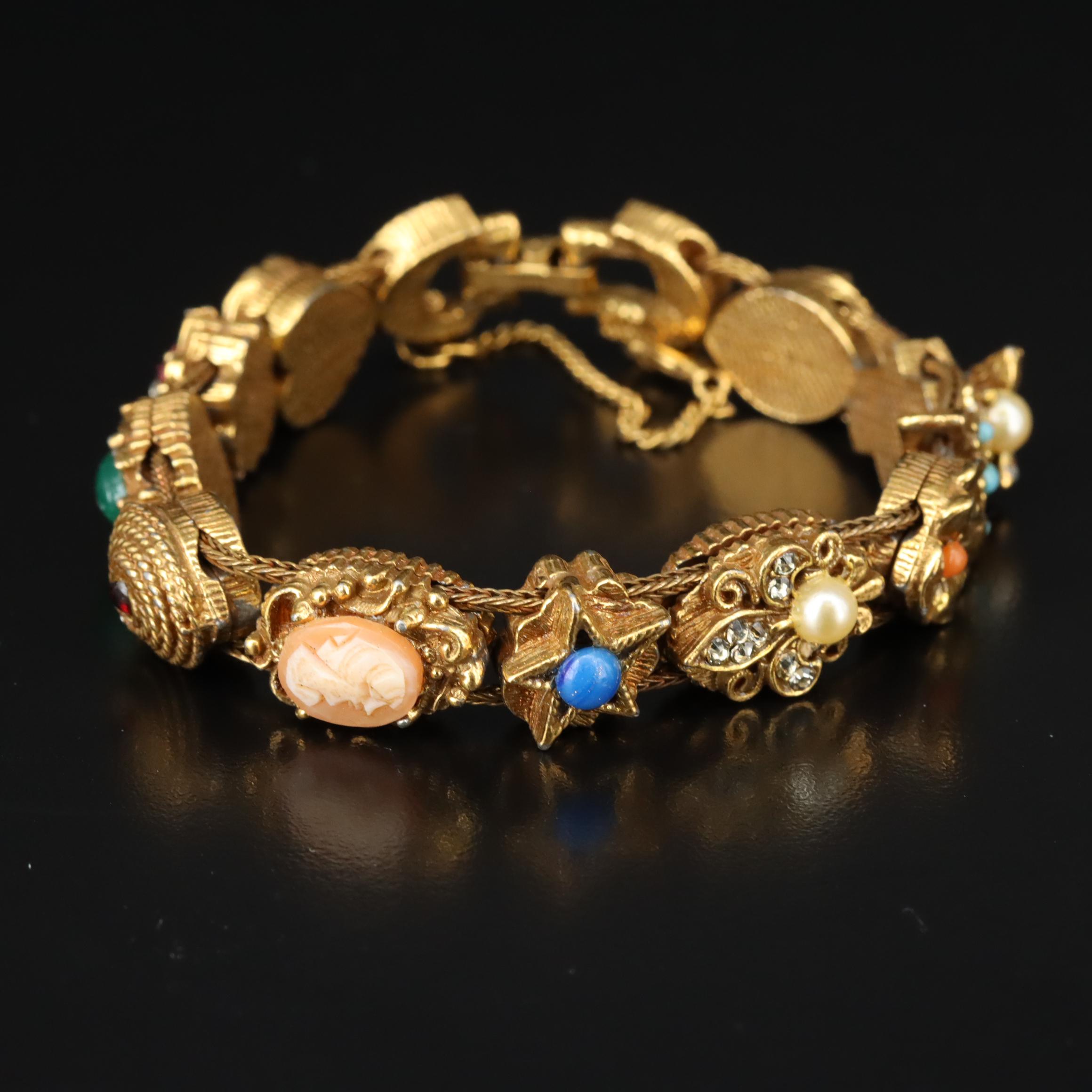 D.F. Briggs Co. "Carmen" Locket Bracelet & Coral Featured in Vintage Jewelry
