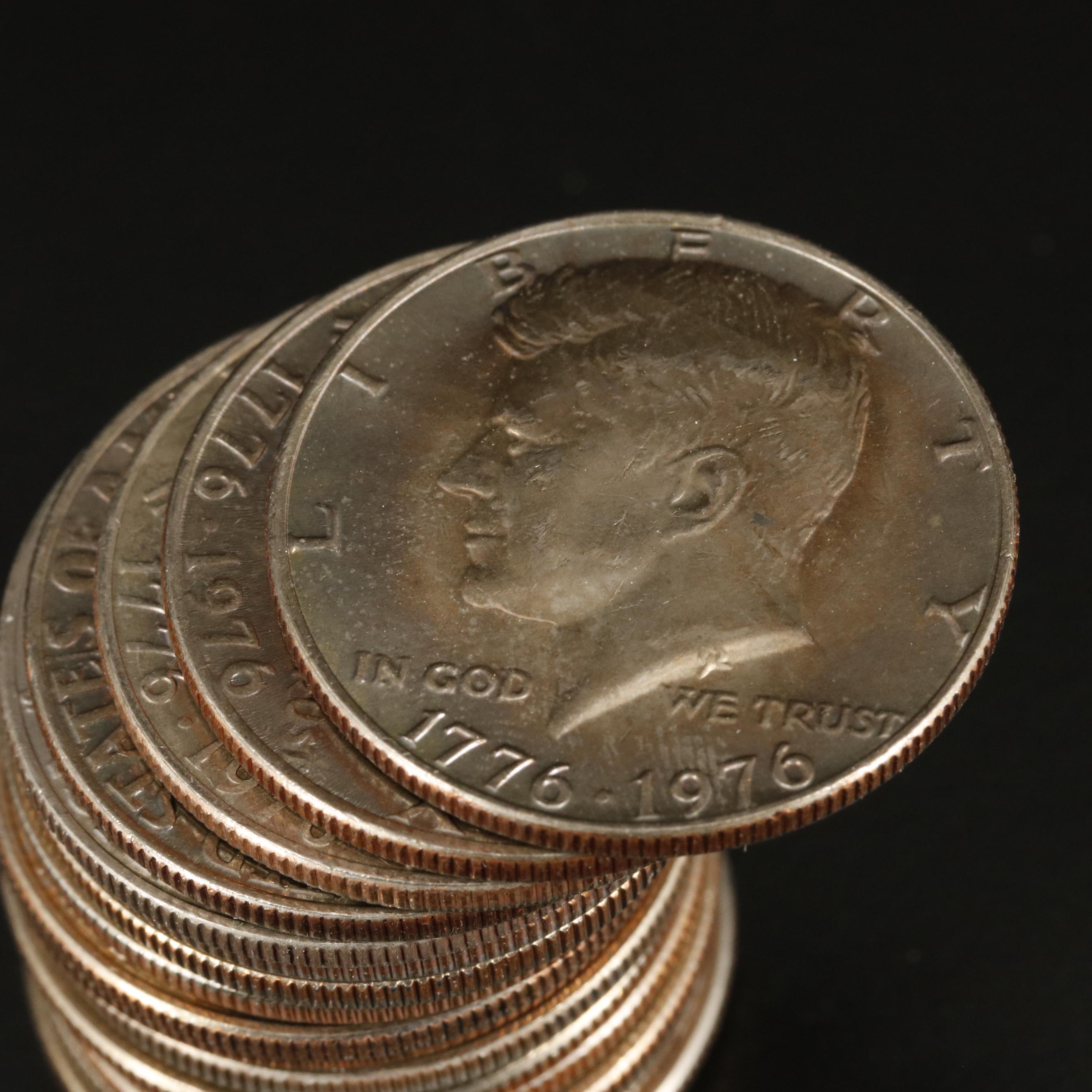 Eighty Uncirculated Bicentennial Kennedy Half Dollars