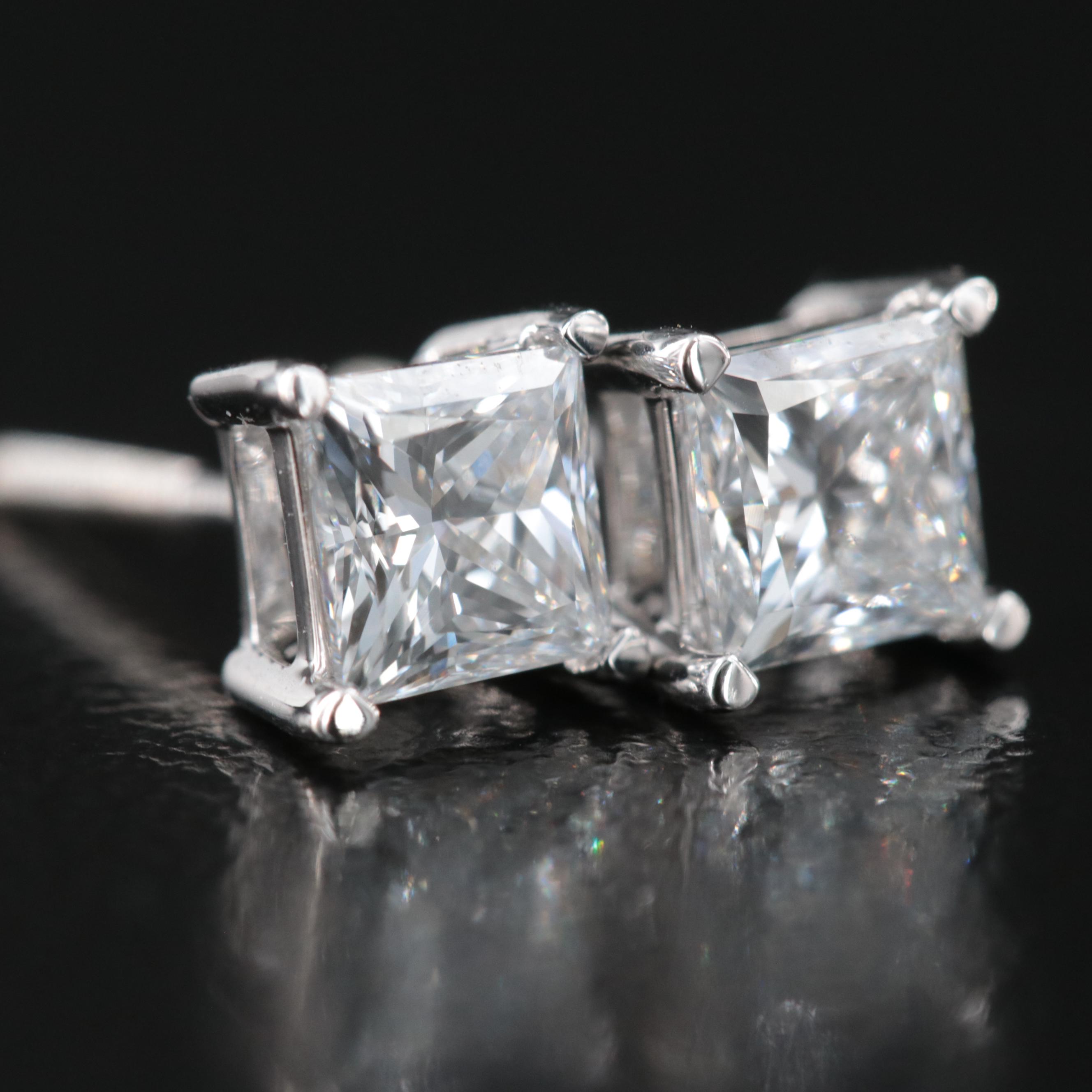 14K 1.02 CTW Lab Grown Diamond Stud Earrings