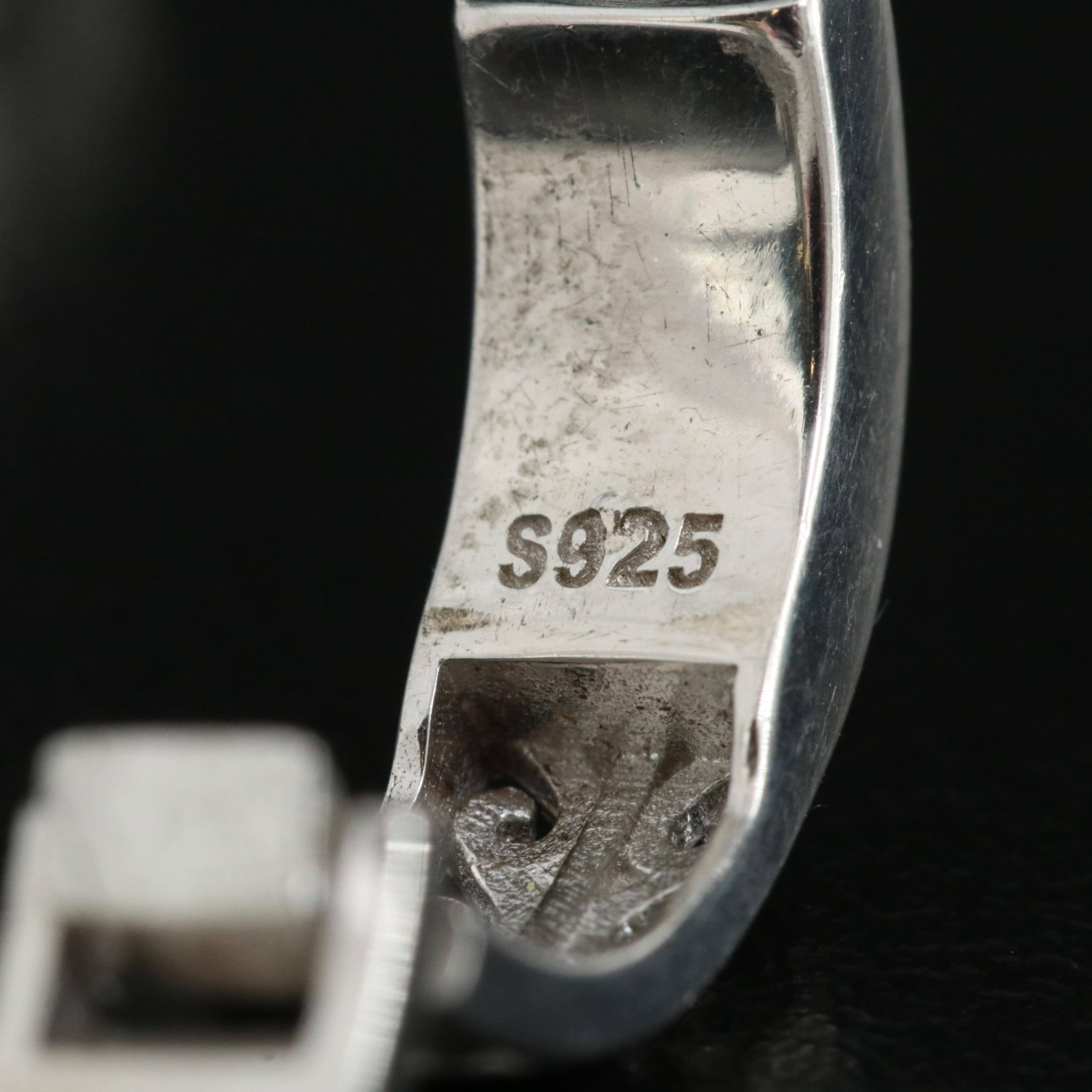 Sterling Emerald Hoop Earrings