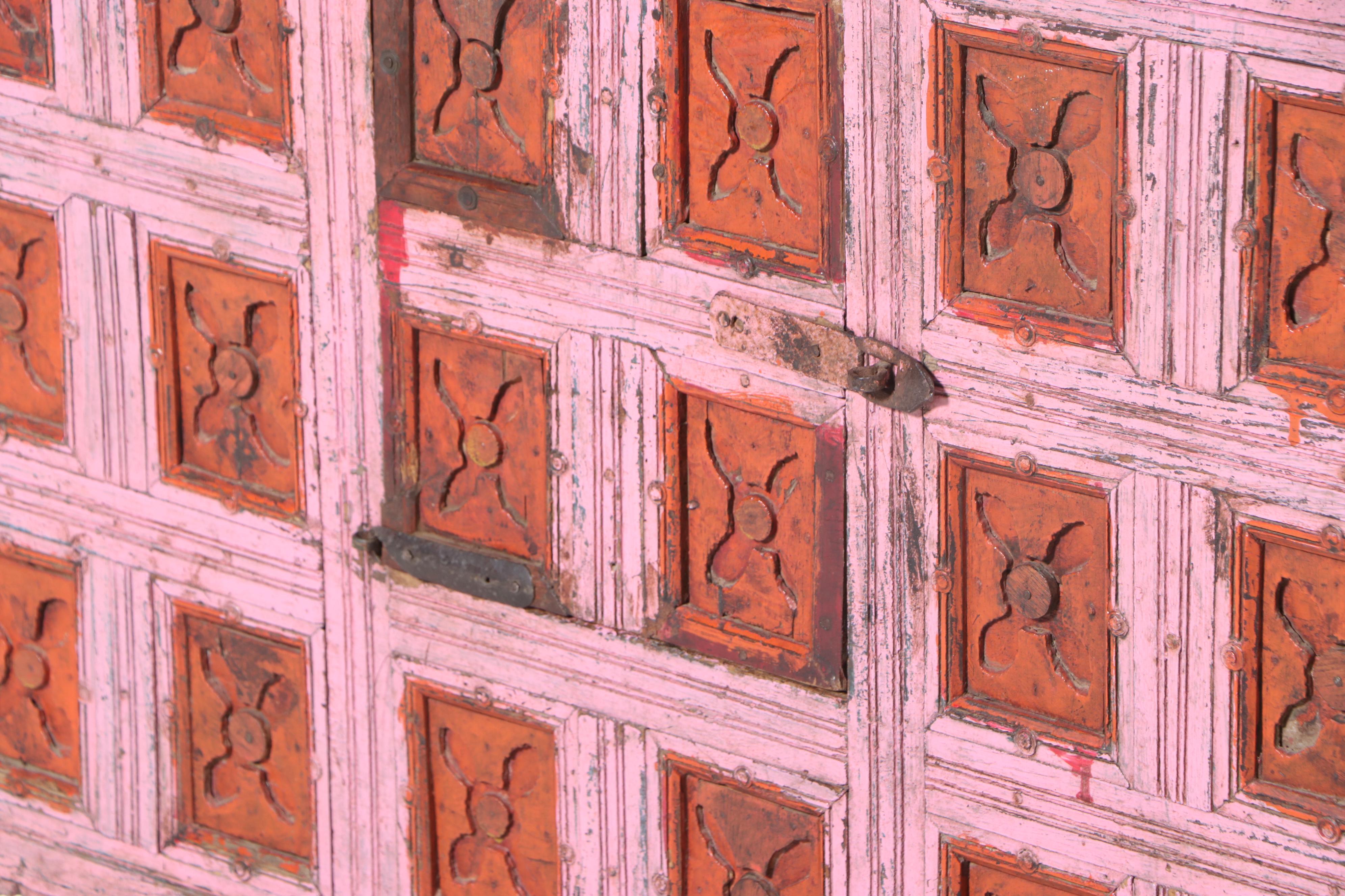 Indian Polychromed Hardwood and Pine Damchiya