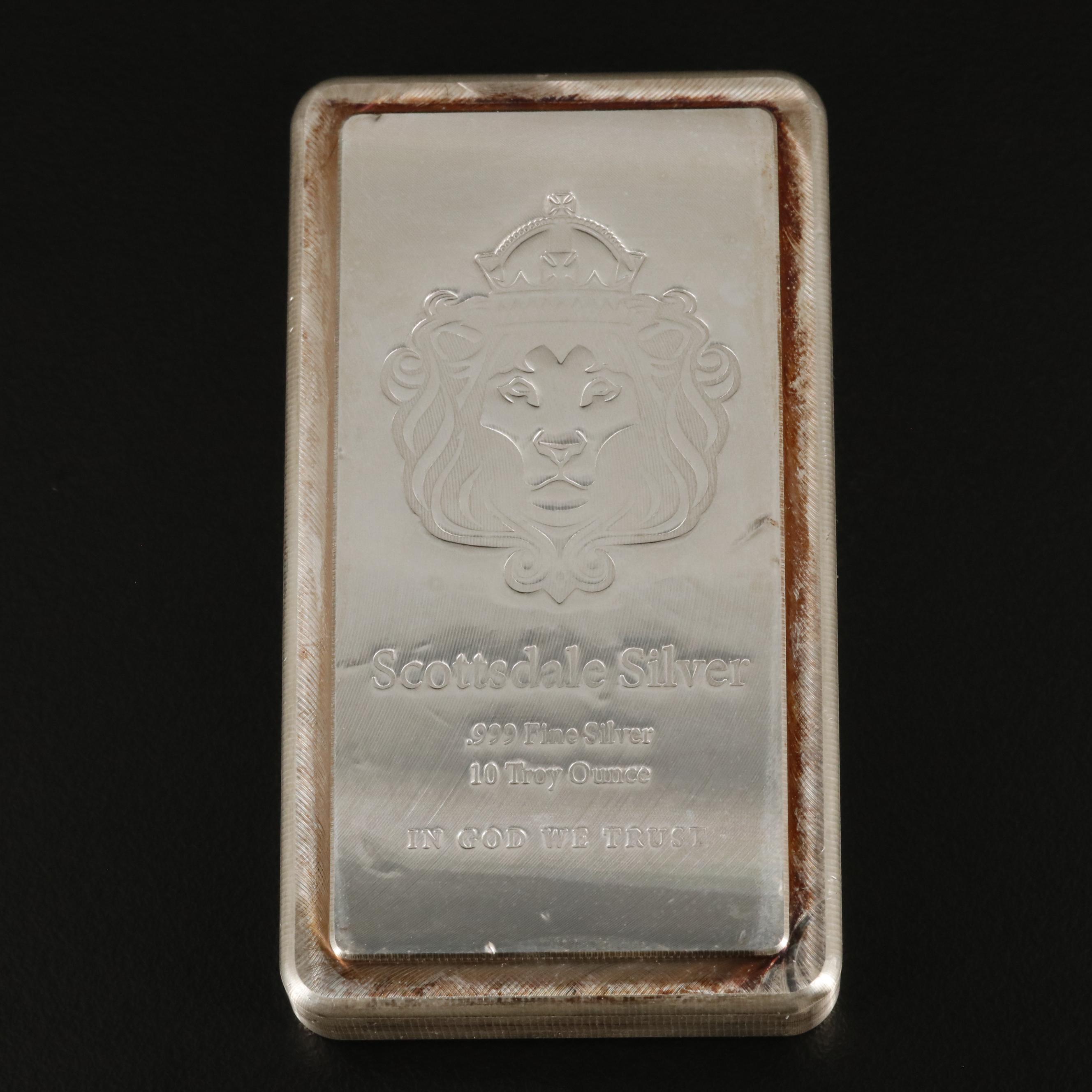 Ten Ounce "Scottsdale Silver" .999 Silver Bar