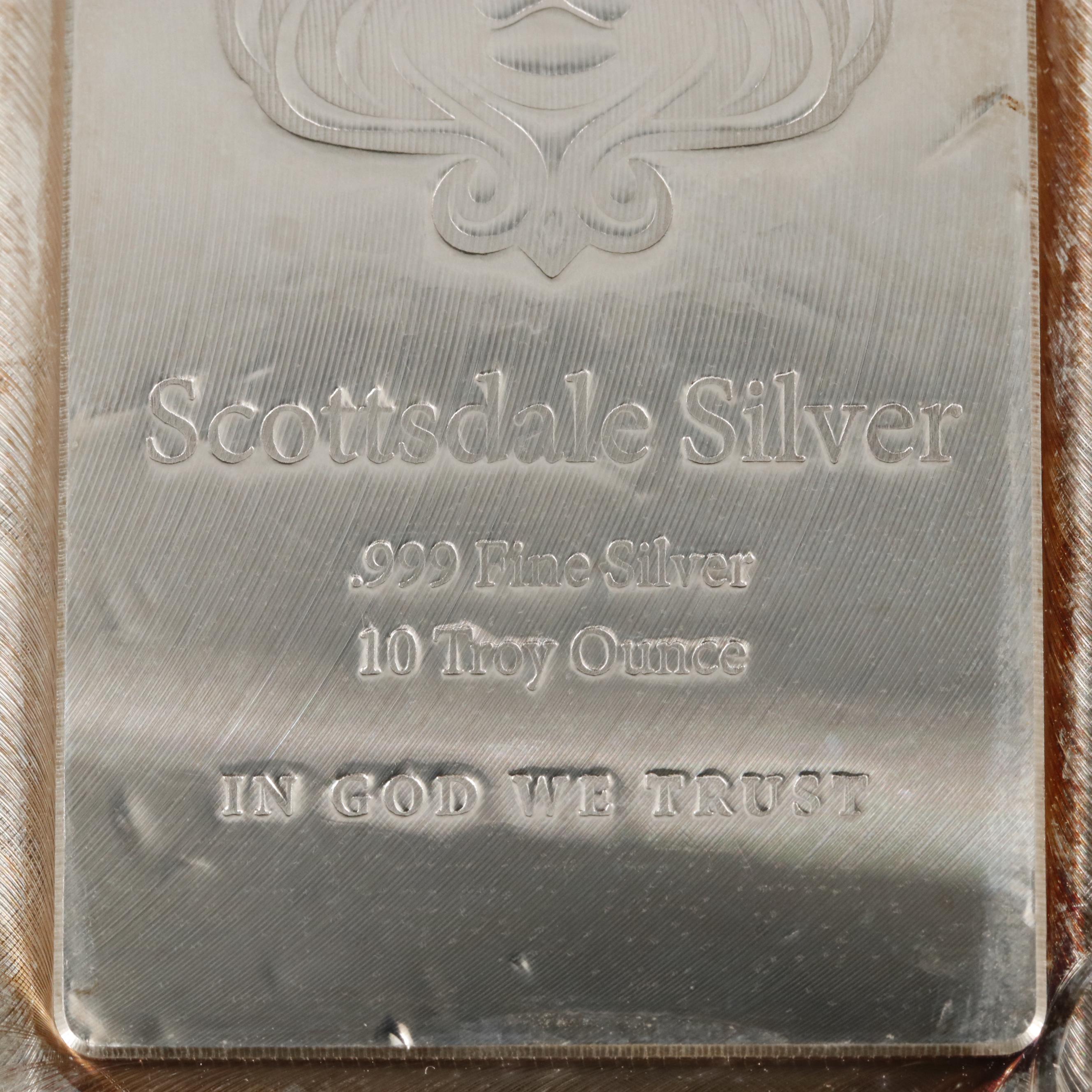 Ten Ounce "Scottsdale Silver" .999 Silver Bar