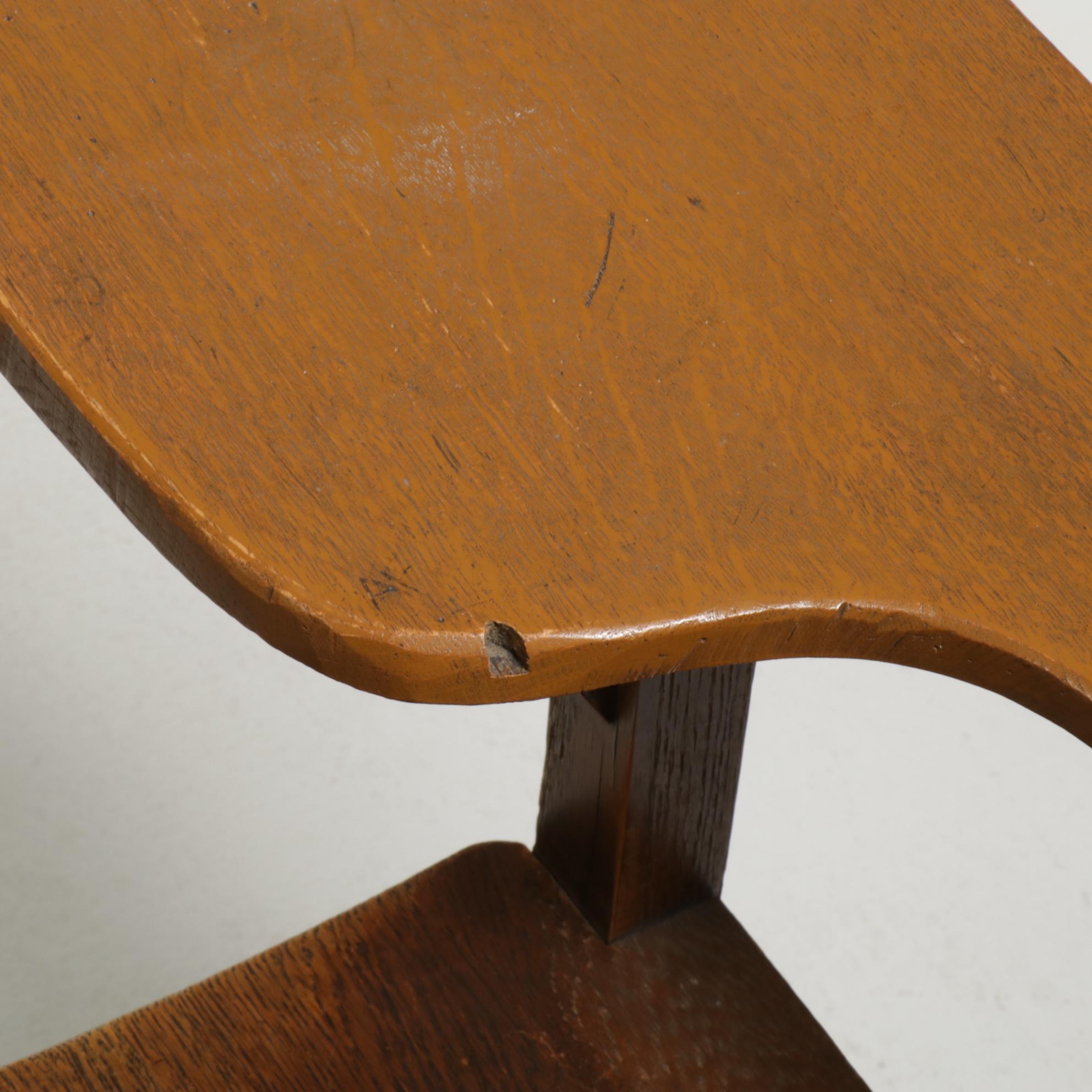 Two Oak Tablet-Arm School Chairs, Early to Mid 20th Century