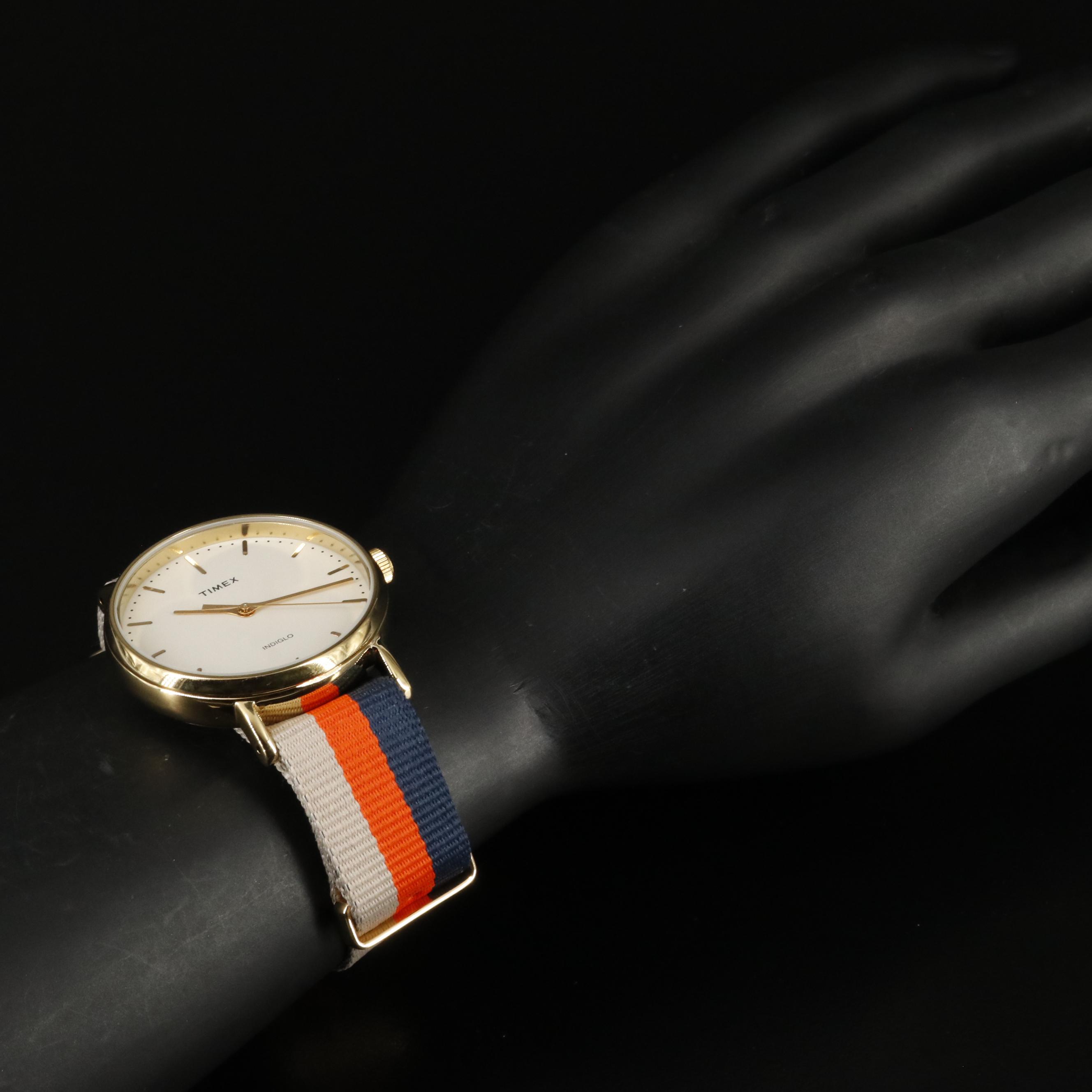 Timex Fairfield 37 mm Gold-Tone Quartz Watch