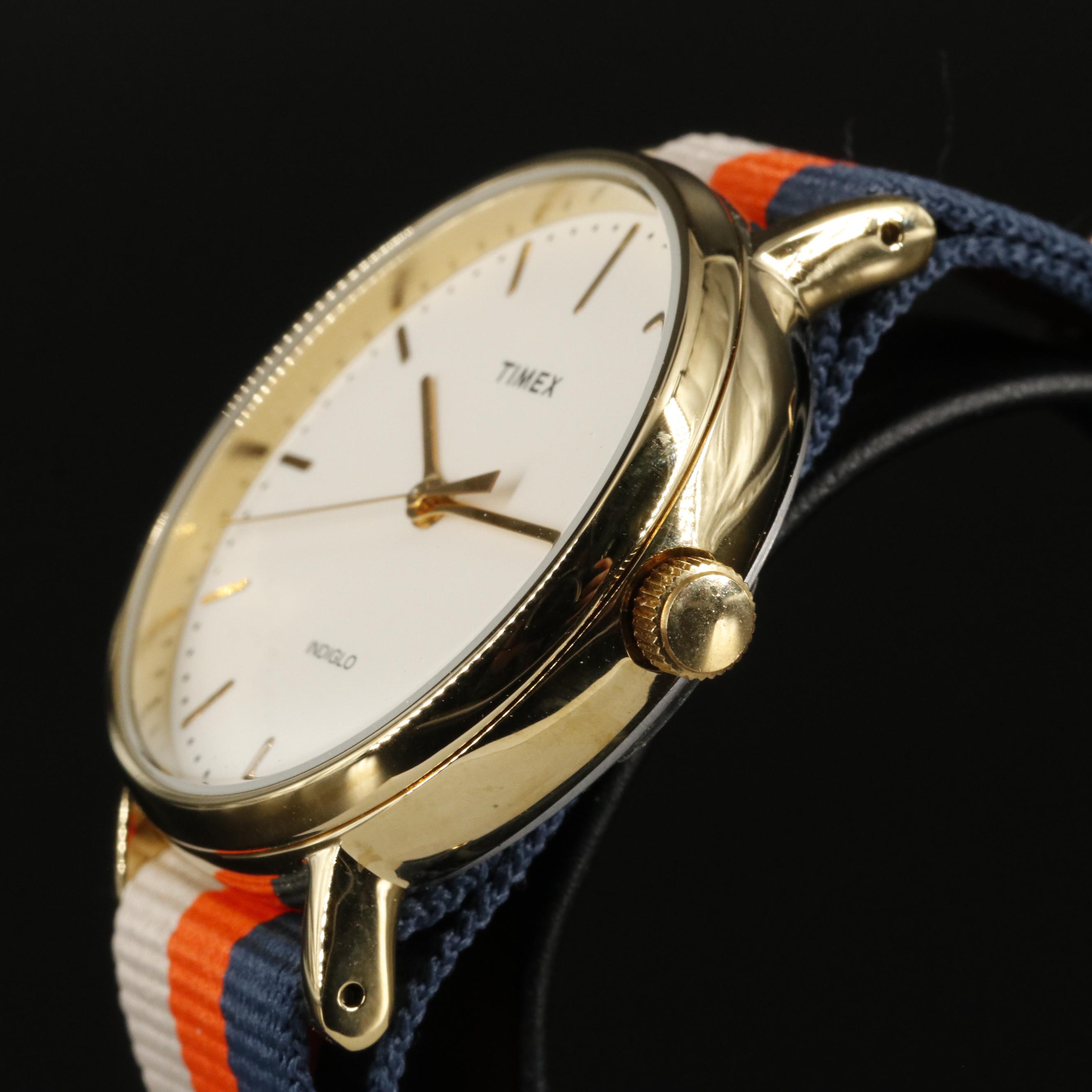 Timex Fairfield 37 mm Gold-Tone Quartz Watch