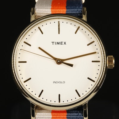 Timex Fairfield 37 mm Gold-Tone Quartz Wristwatch