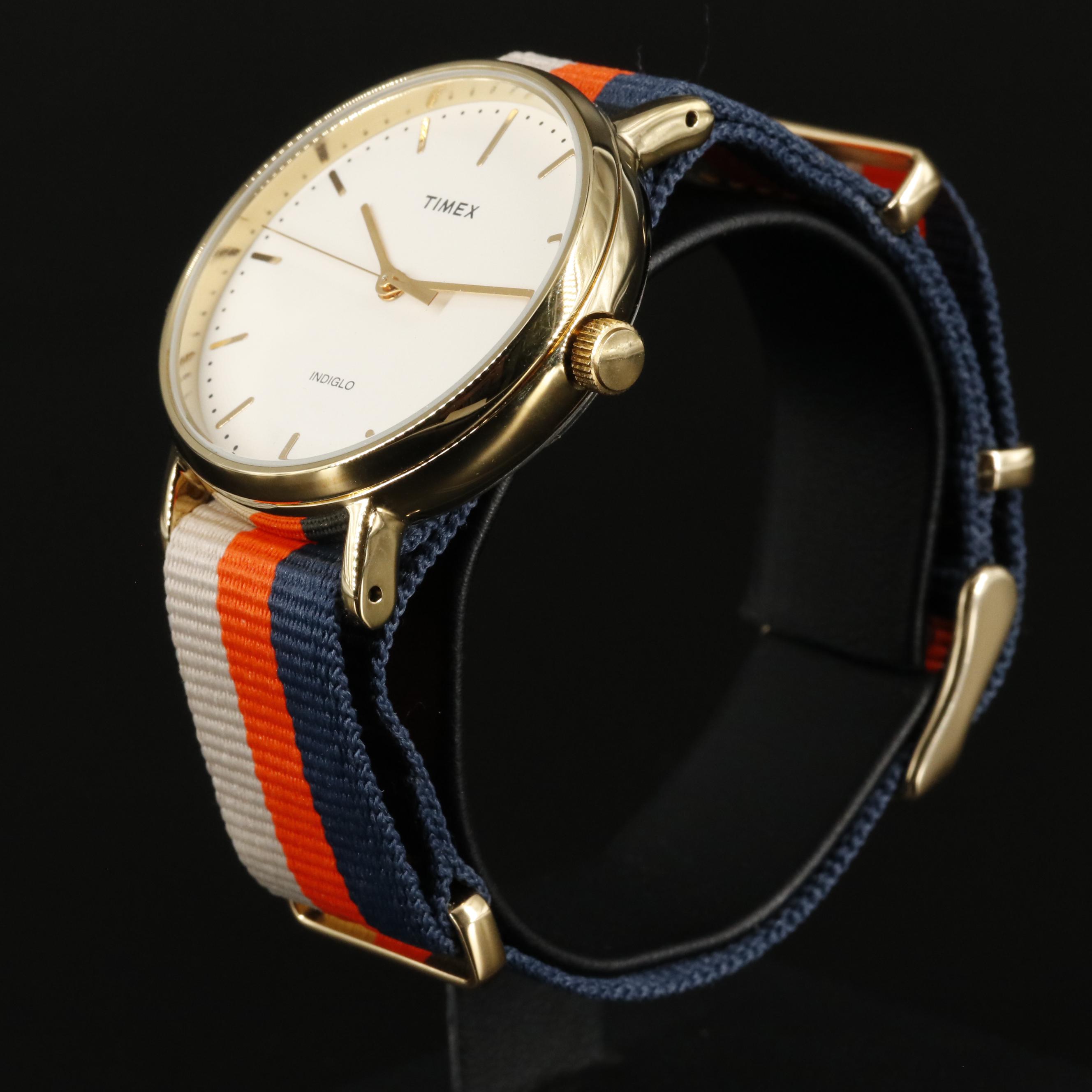 Timex Fairfield 37 mm Gold-Tone Quartz Watch