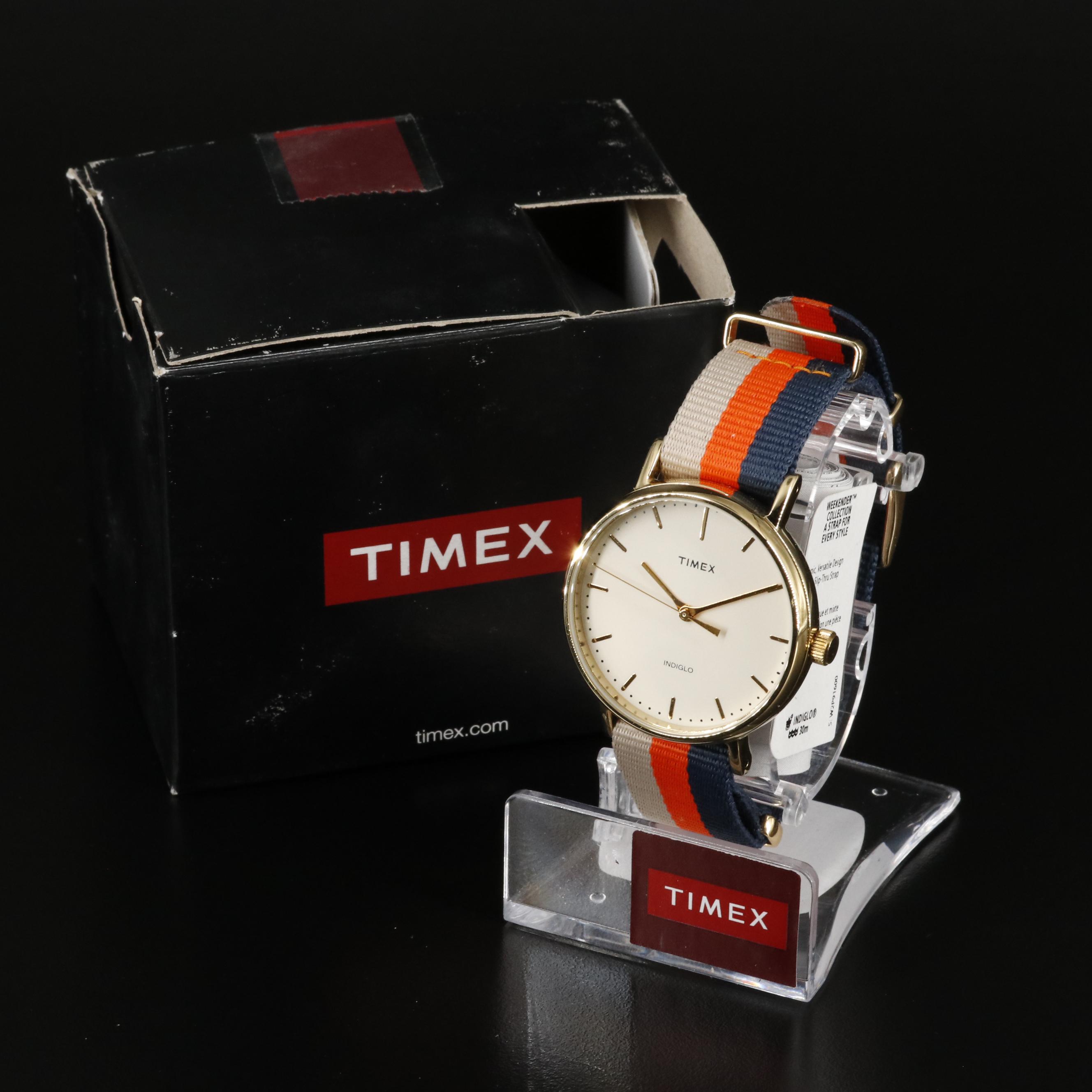 Timex Fairfield 37 mm Gold-Tone Quartz Watch