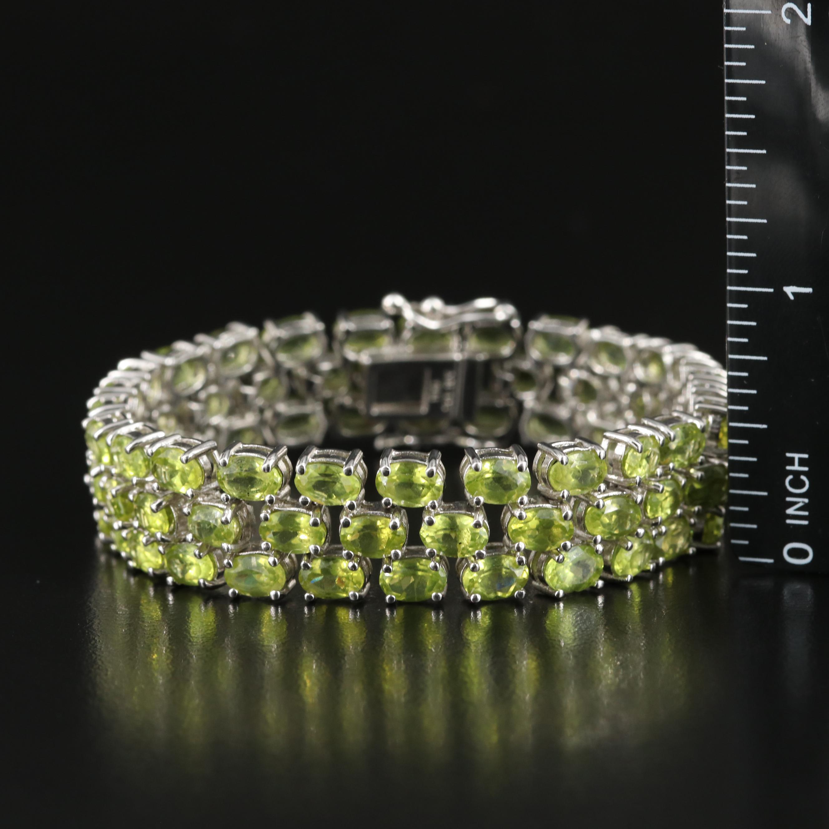 Sterling Peridot Bracelet