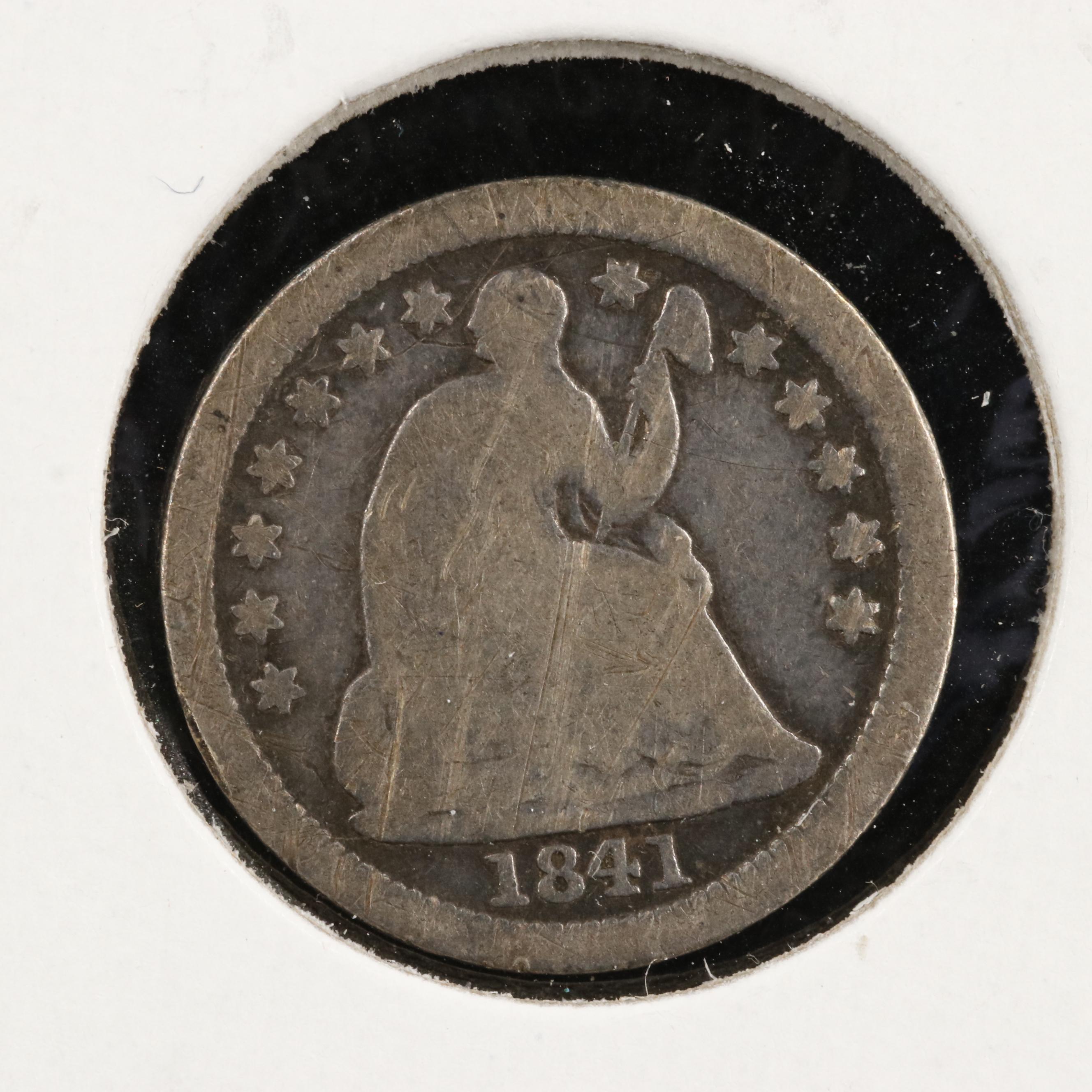 Collection of Thirty-Six Different U.S. Half Dimes Dated from 1829-1873