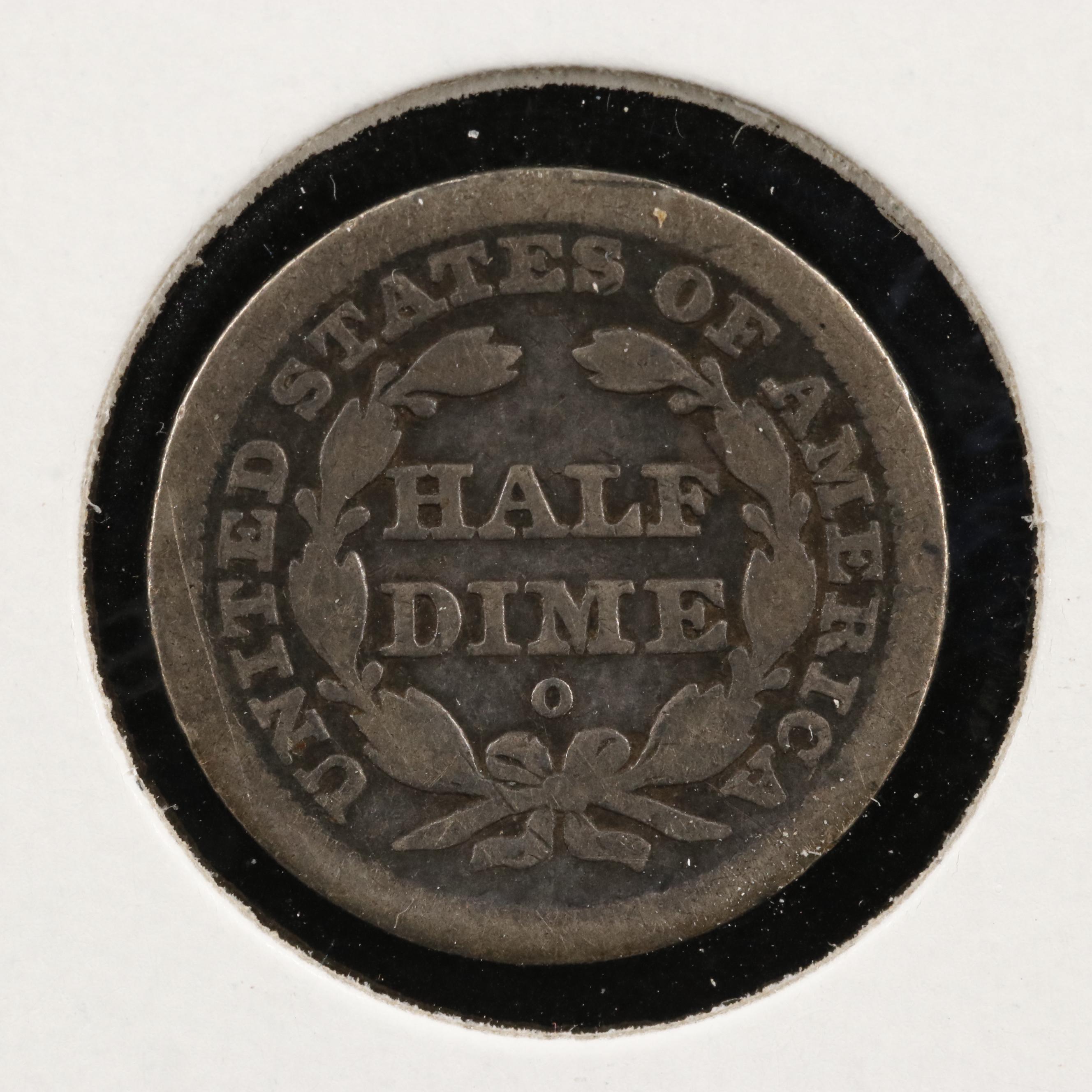 Collection of Thirty-Six Different U.S. Half Dimes Dated from 1829-1873