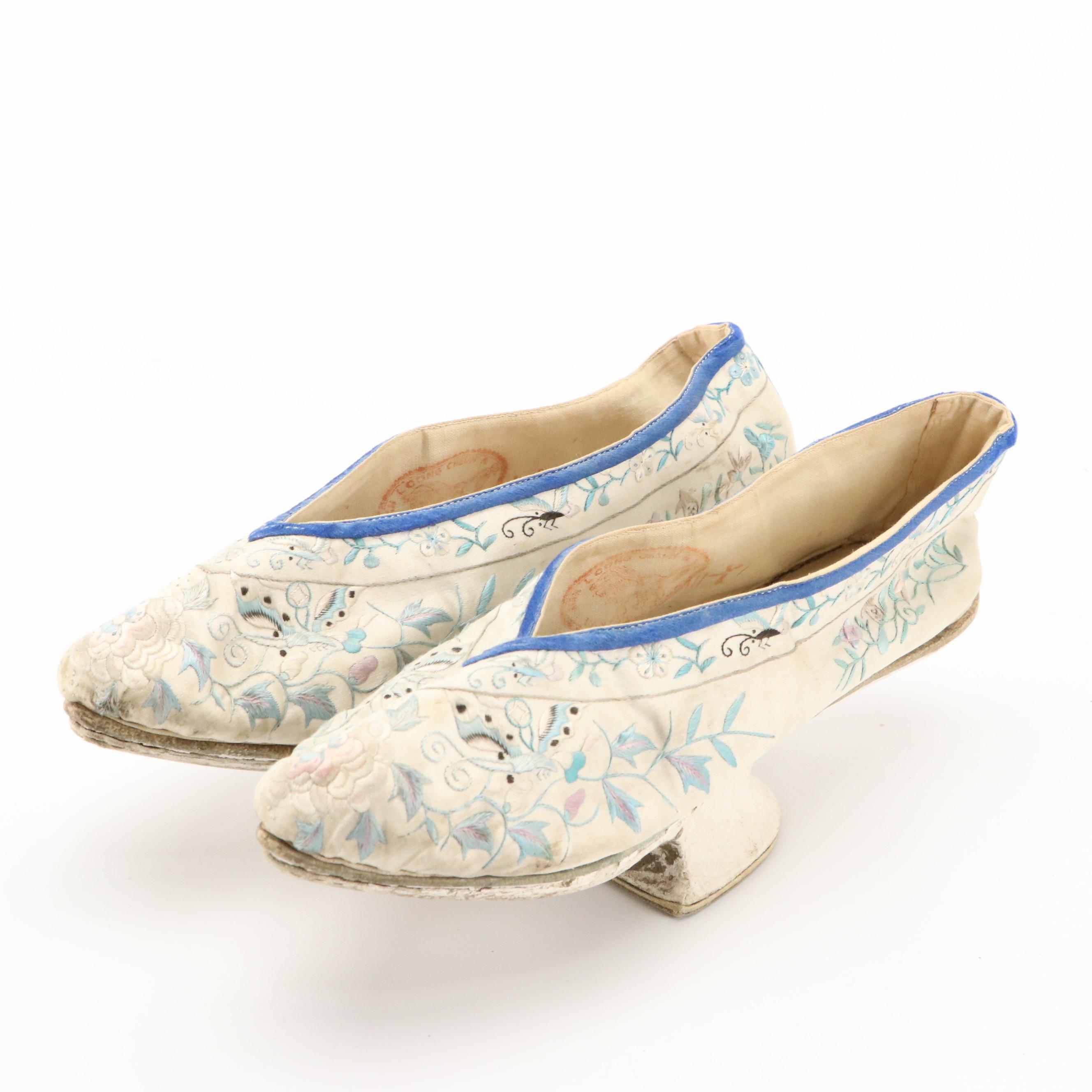 Chinese Xiuhuaxie Slipper Shoe and Reproduction Matixie Platform Shoes
