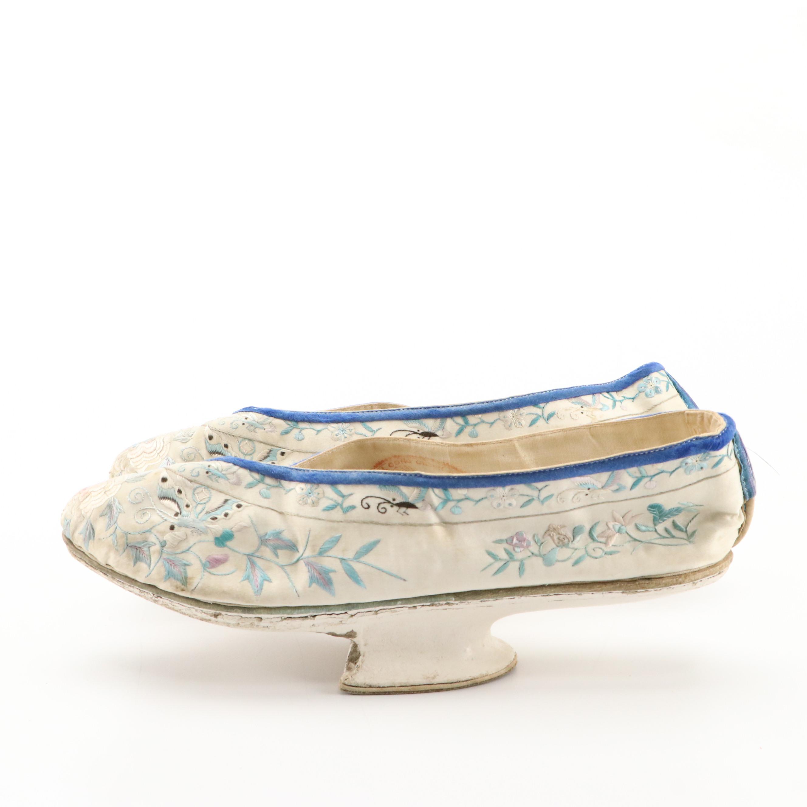 Chinese Xiuhuaxie Slipper Shoe and Reproduction Matixie Platform Shoes