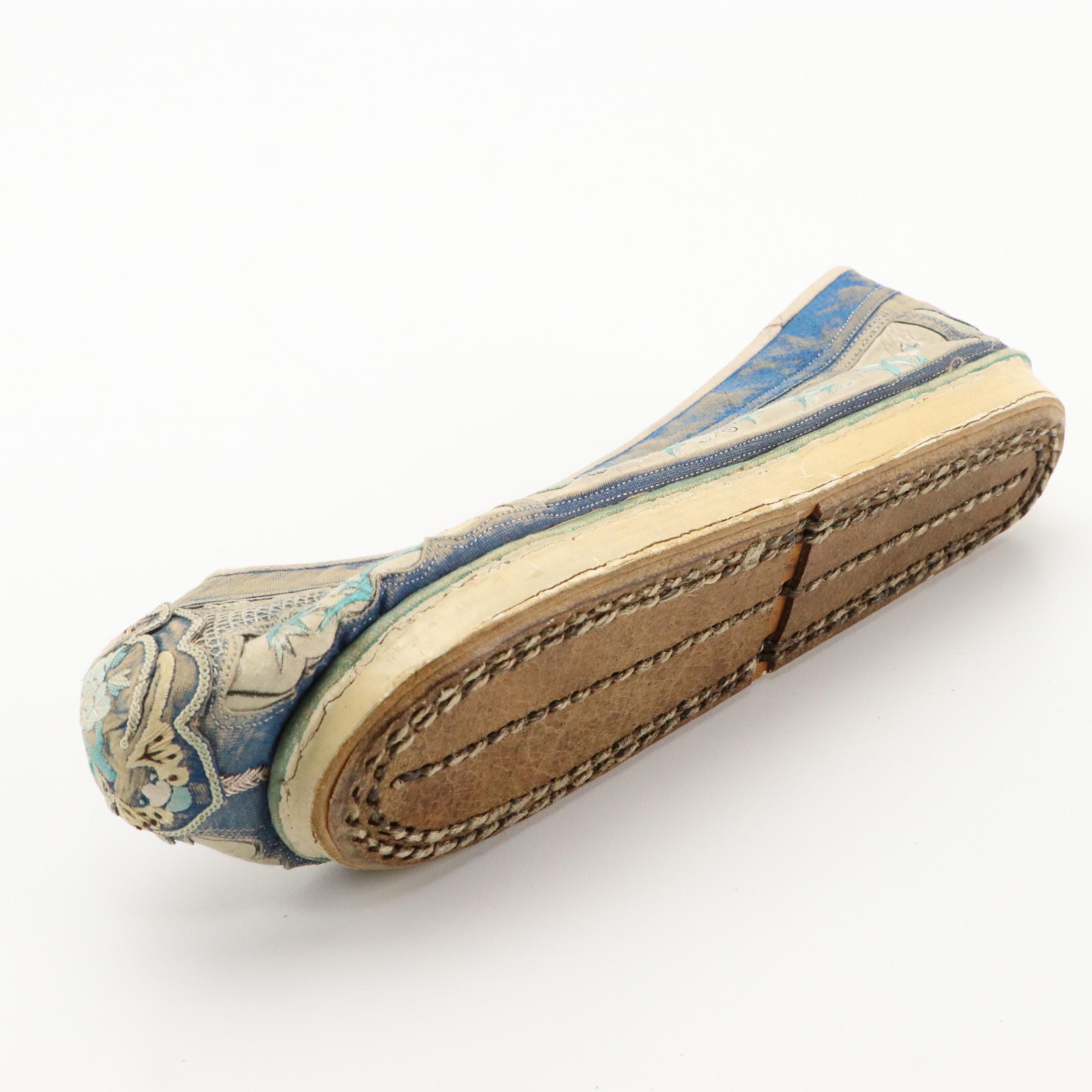 Chinese Xiuhuaxie Slipper Shoe and Reproduction Matixie Platform Shoes