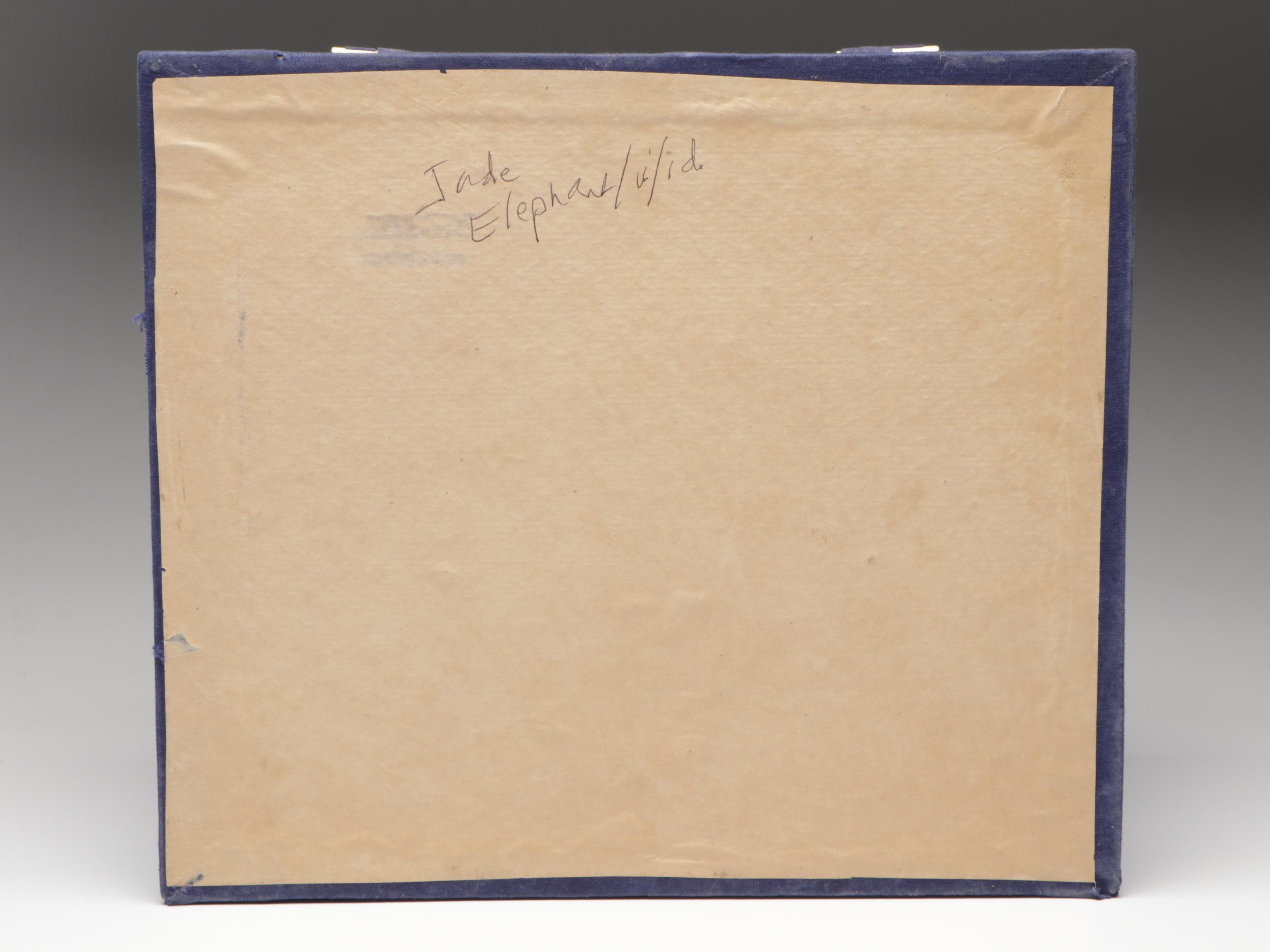 Chinese Carved Serpentine Elephant Box