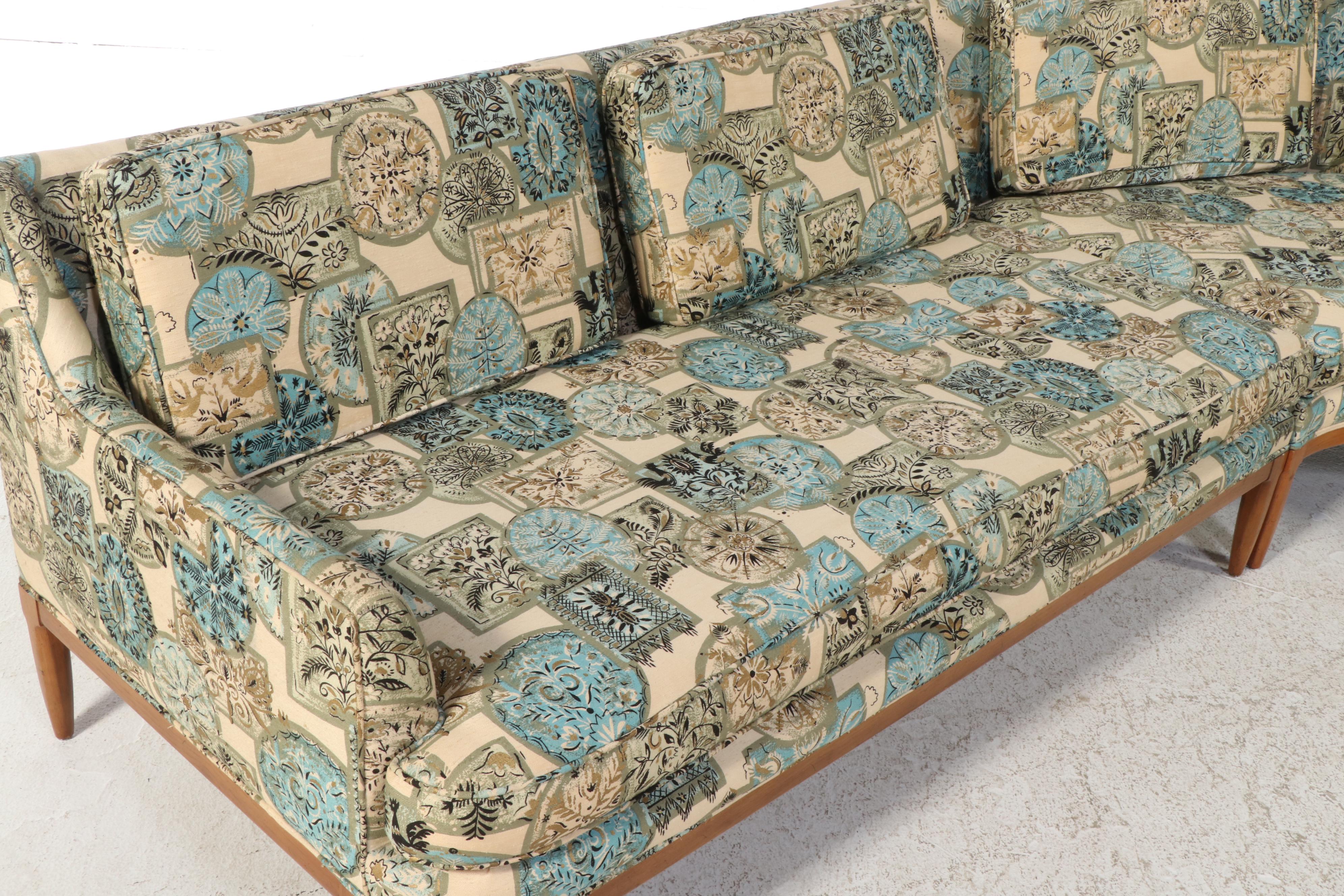 Sophisticate by Tomlinson  Mid Century Modern Style Upholstered Modular Sofa