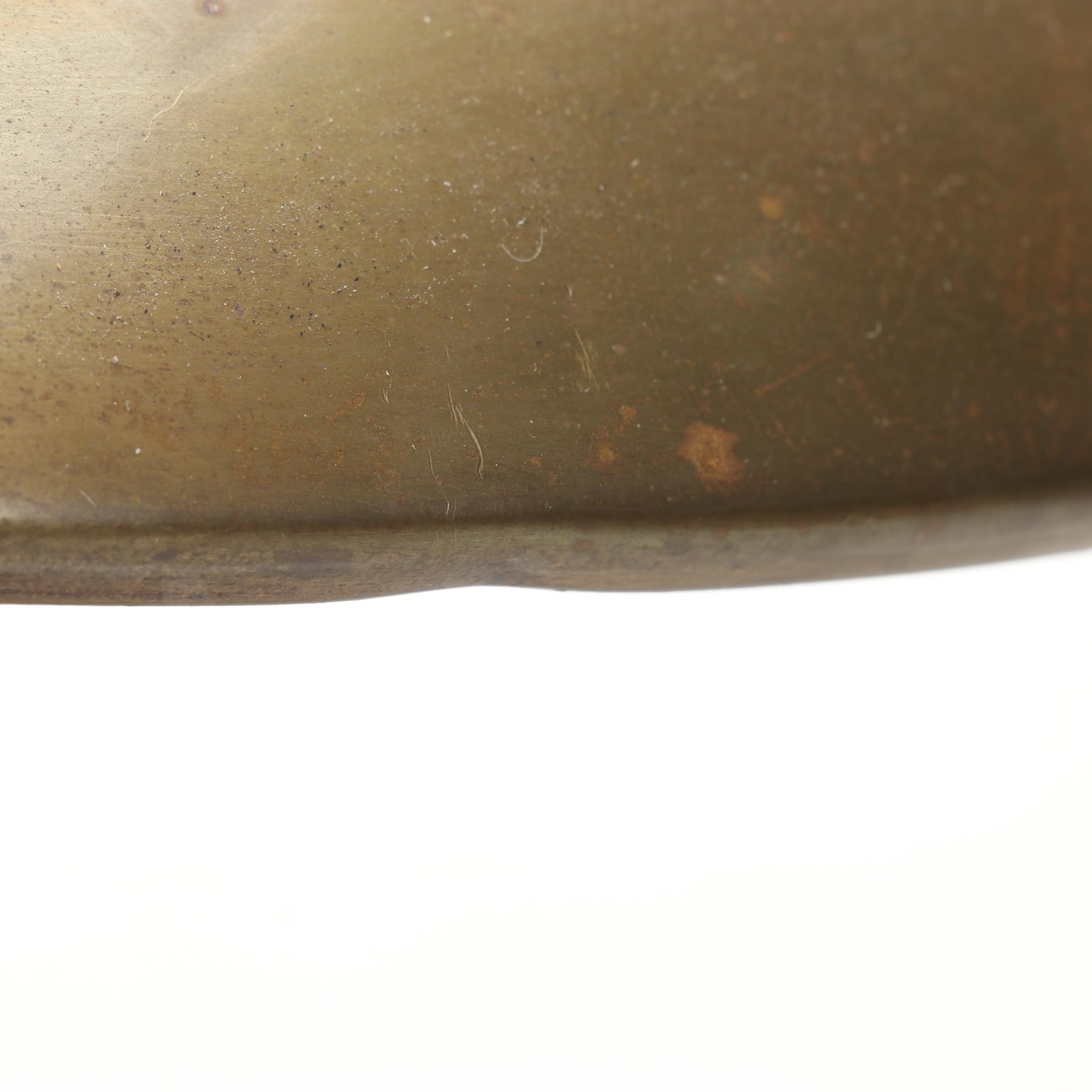 Modernist Metal Desk Lamp and Shade With Cast Metal Weighted Base