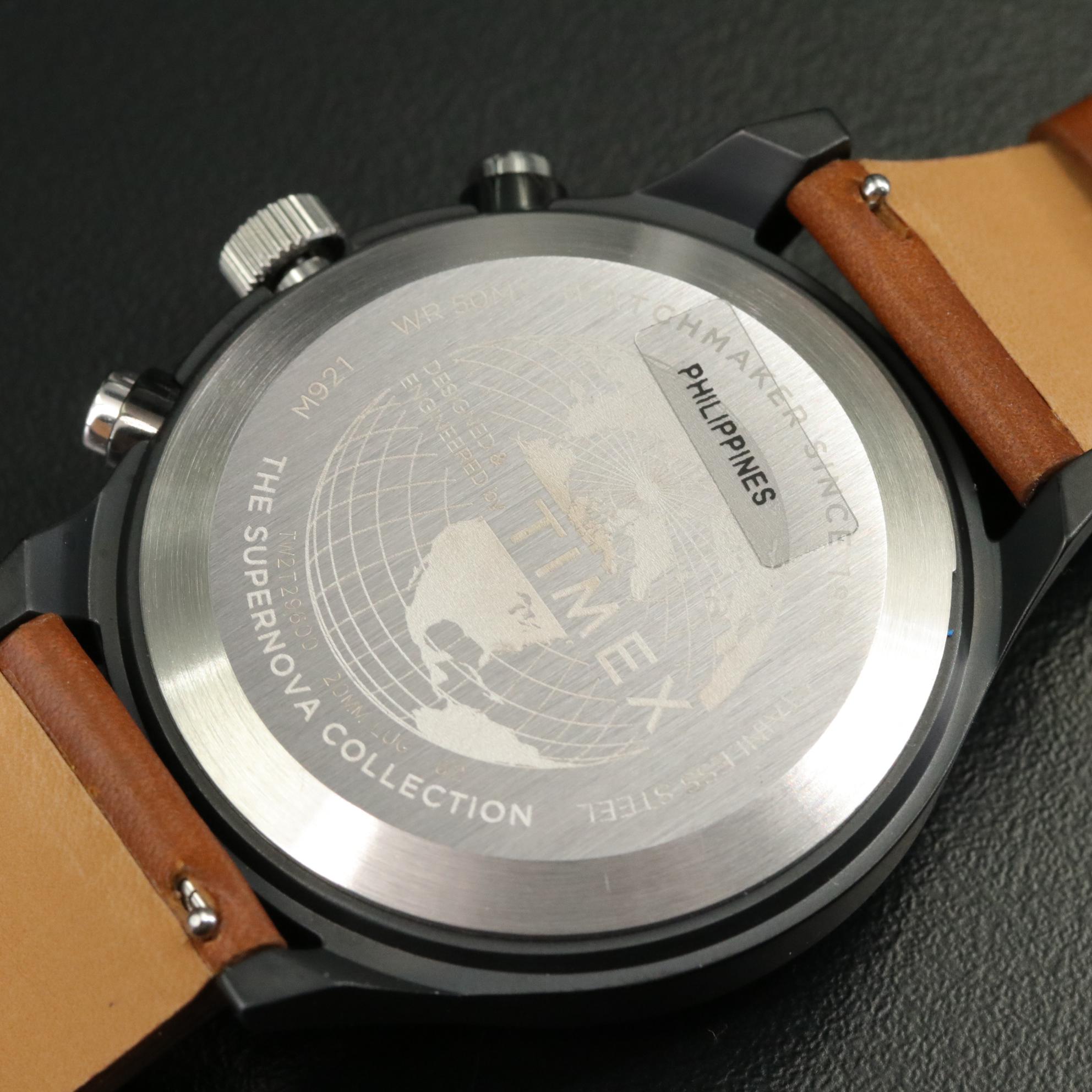 Timex MK1 Supernova Chronograph Quartz Watch with Black Dial