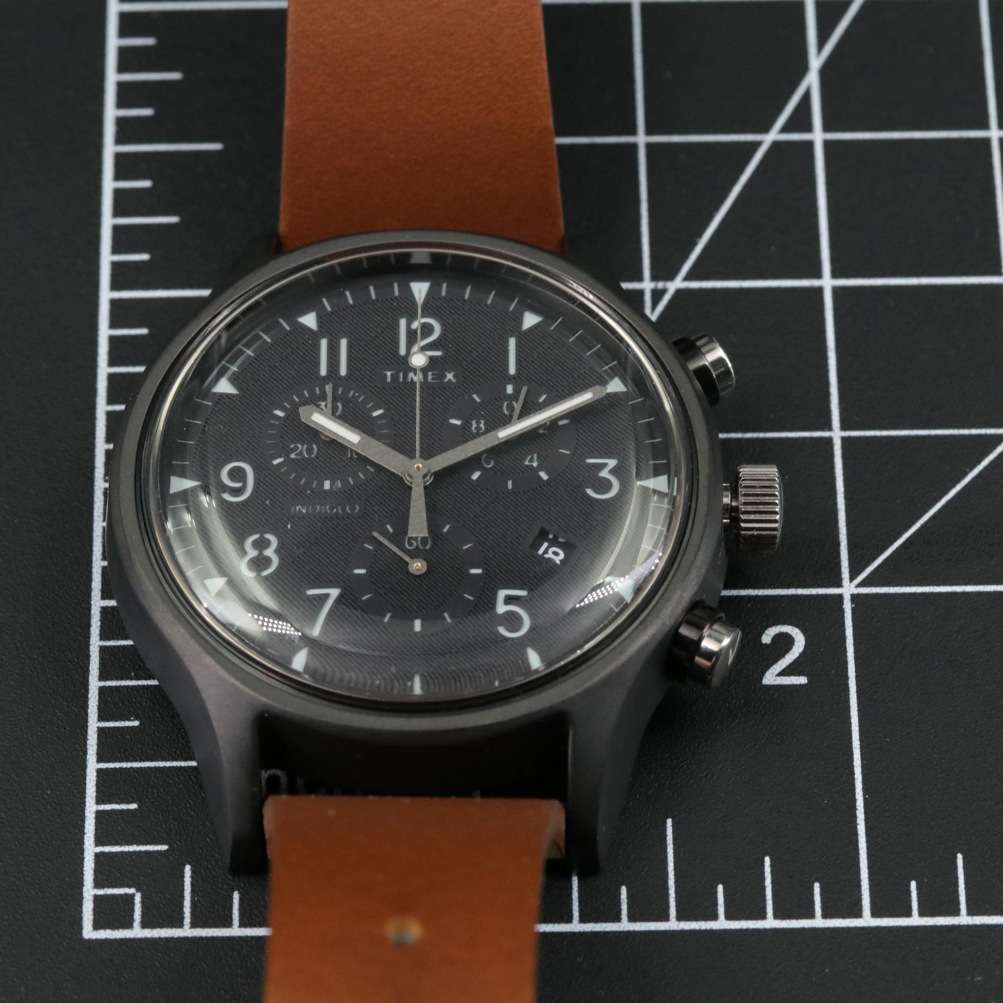 Timex MK1 Supernova Chronograph Quartz Watch with Black Dial