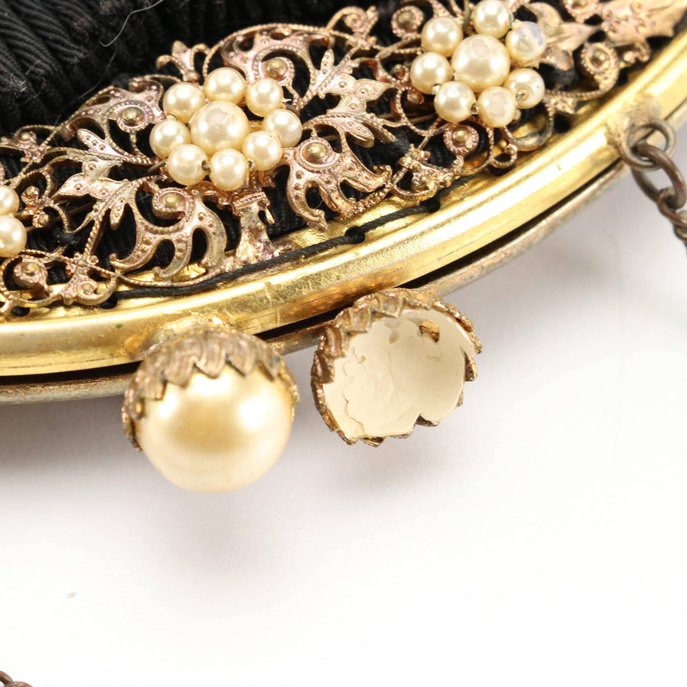 Embellished Evening Bags in Pleated Velvet and Silk Faille