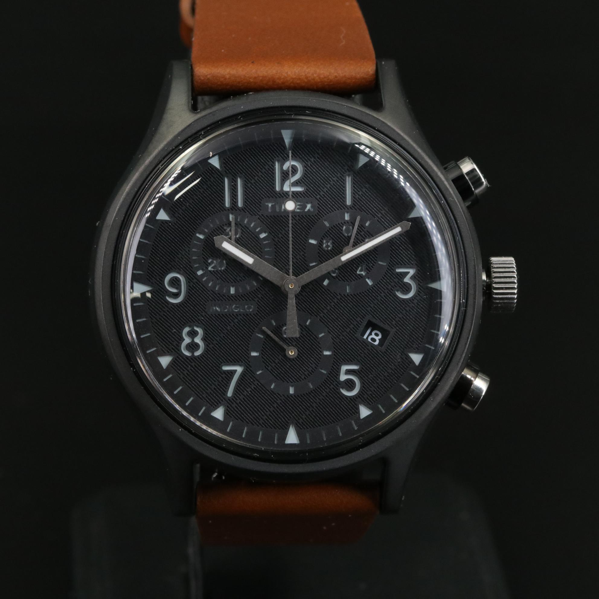 Timex MK1 Supernova Chronograph Quartz Watch with Black Dial