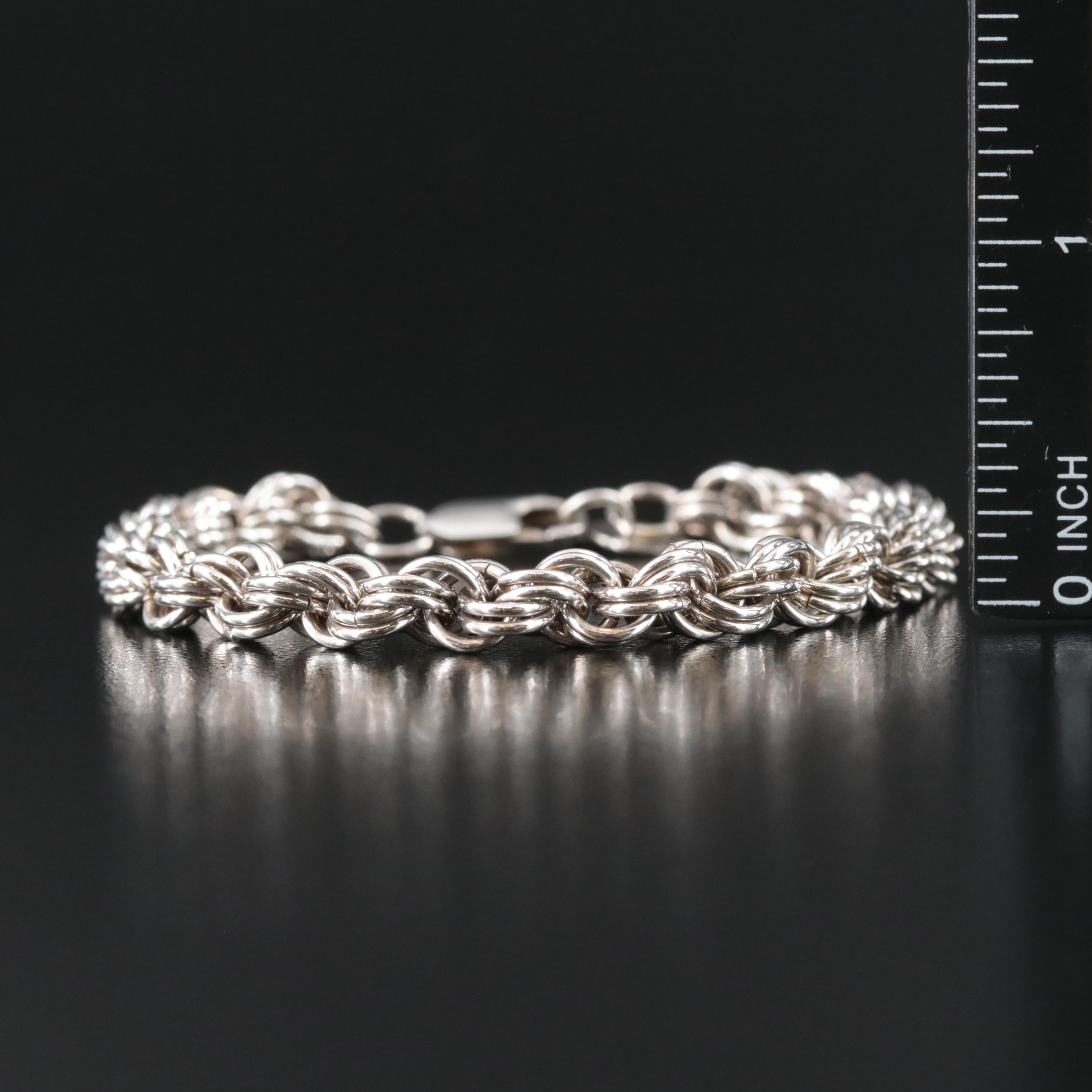 Sterling Rope Bracelet