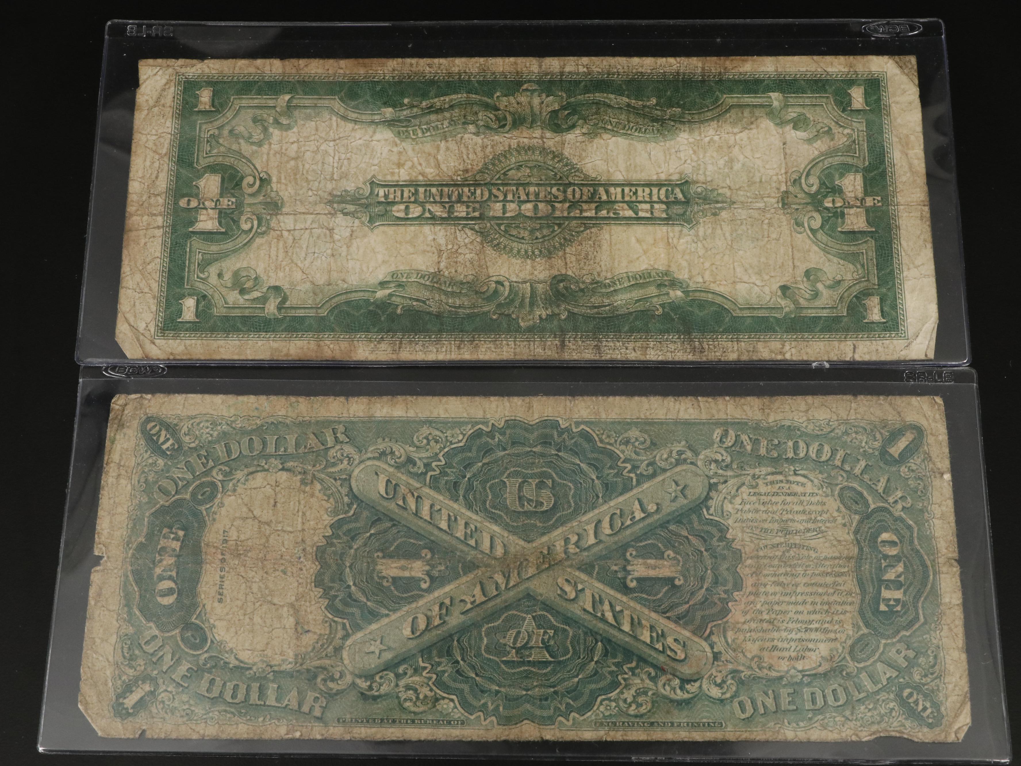 Four Early 20th Century Large Format U.S. Banknotes