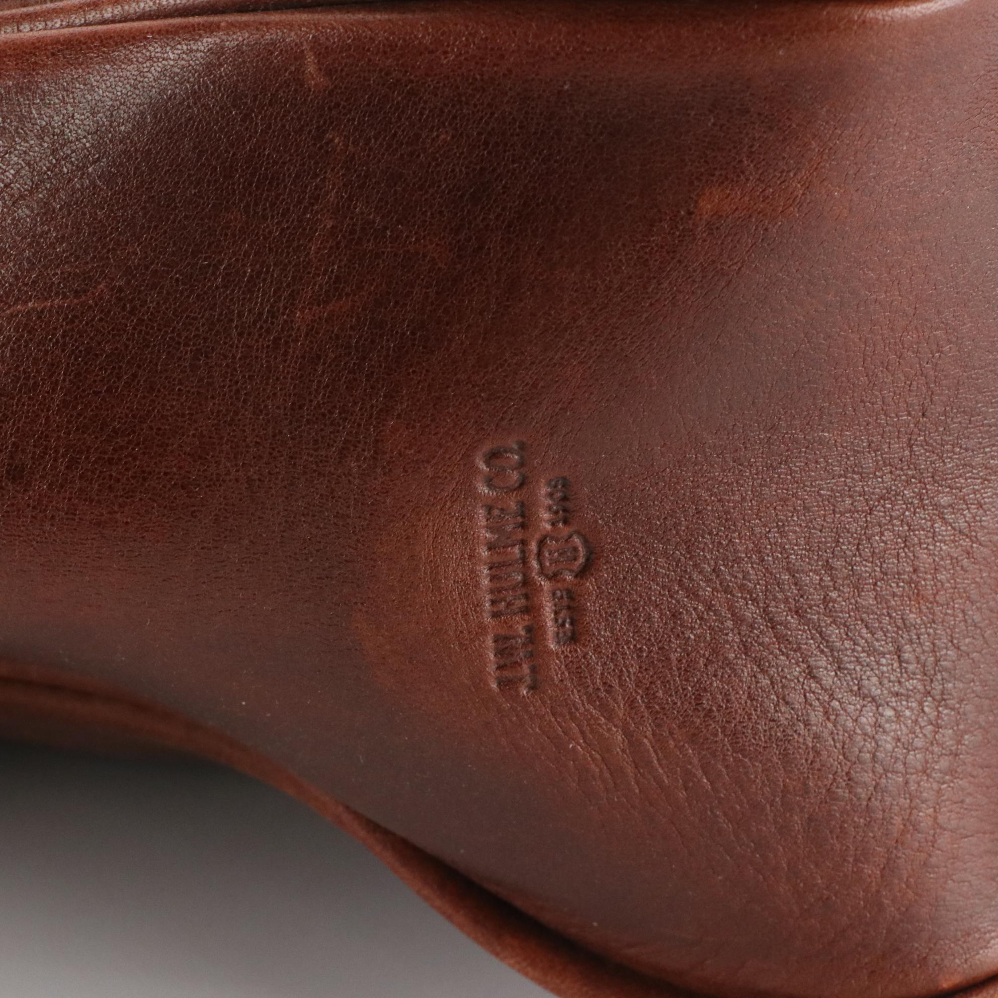 Brooks Brothers x J. W. Hulme Co. Tall Tote Bag in Chestnut Brown Leather