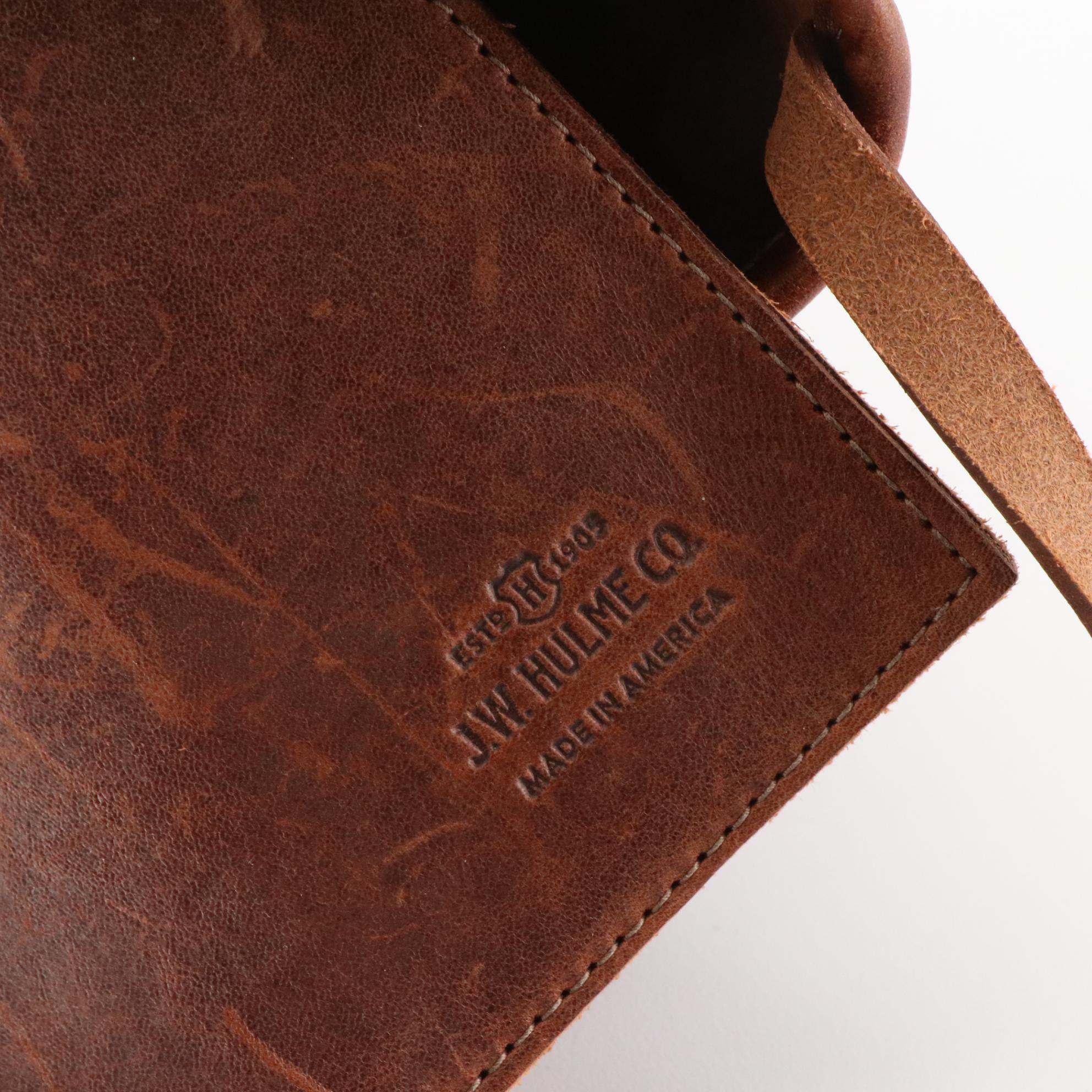 Brooks Brothers x J. W. Hulme Co. Tall Tote Bag in Chestnut Brown Leather