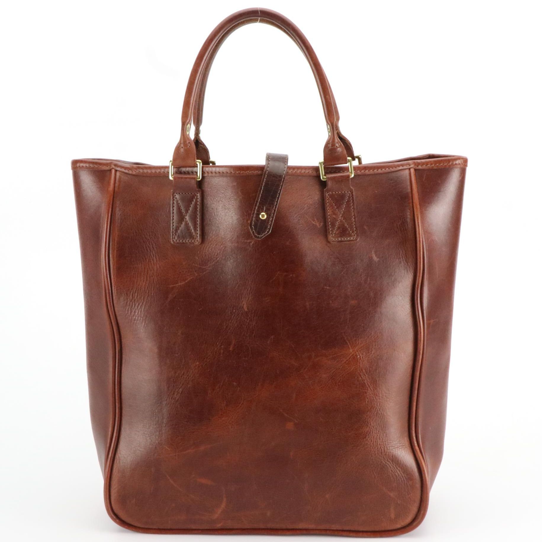 Brooks Brothers x J. W. Hulme Co. Tall Tote Bag in Chestnut