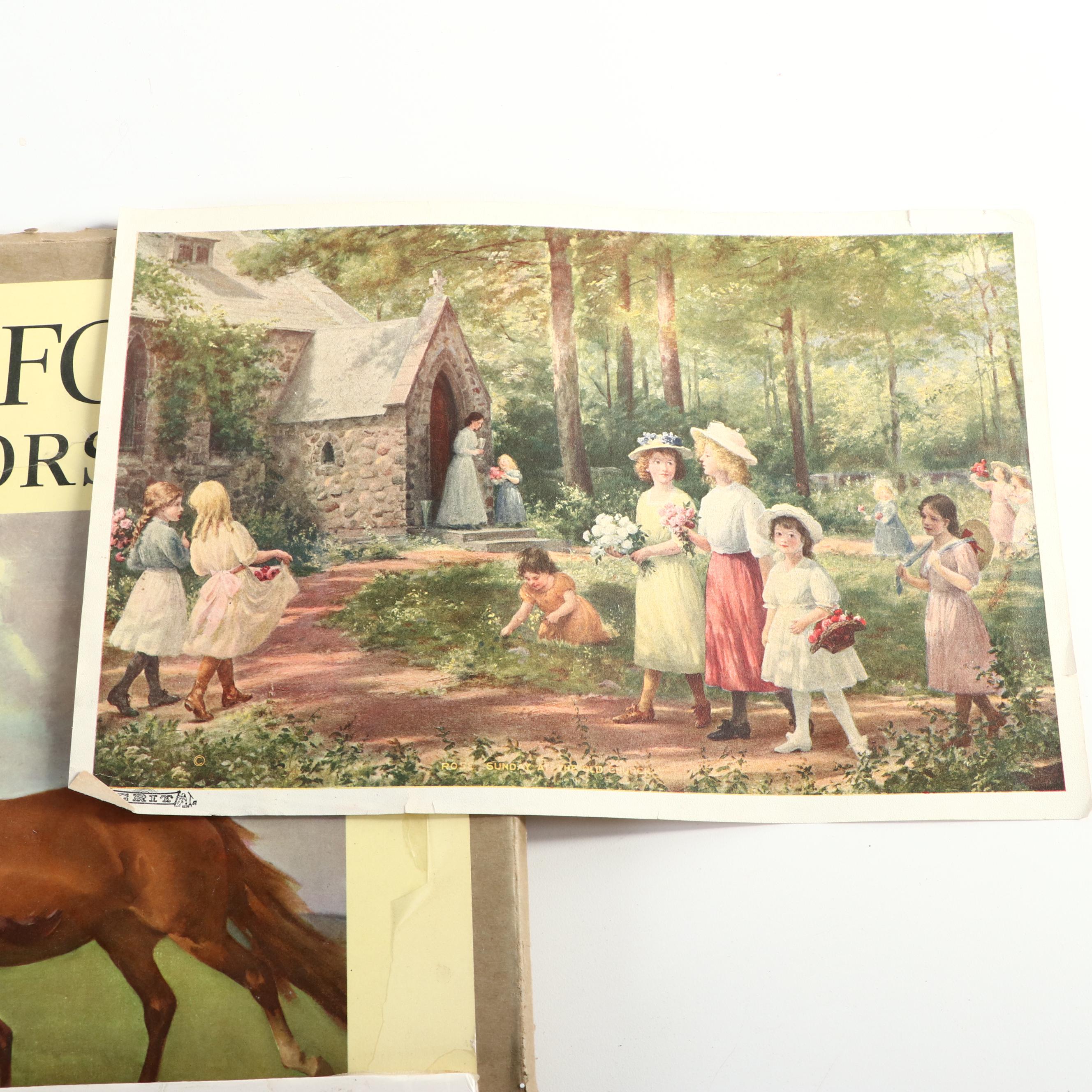 "Grit" Newspaper Lithograph Prints, Public Sale Advertisement and More