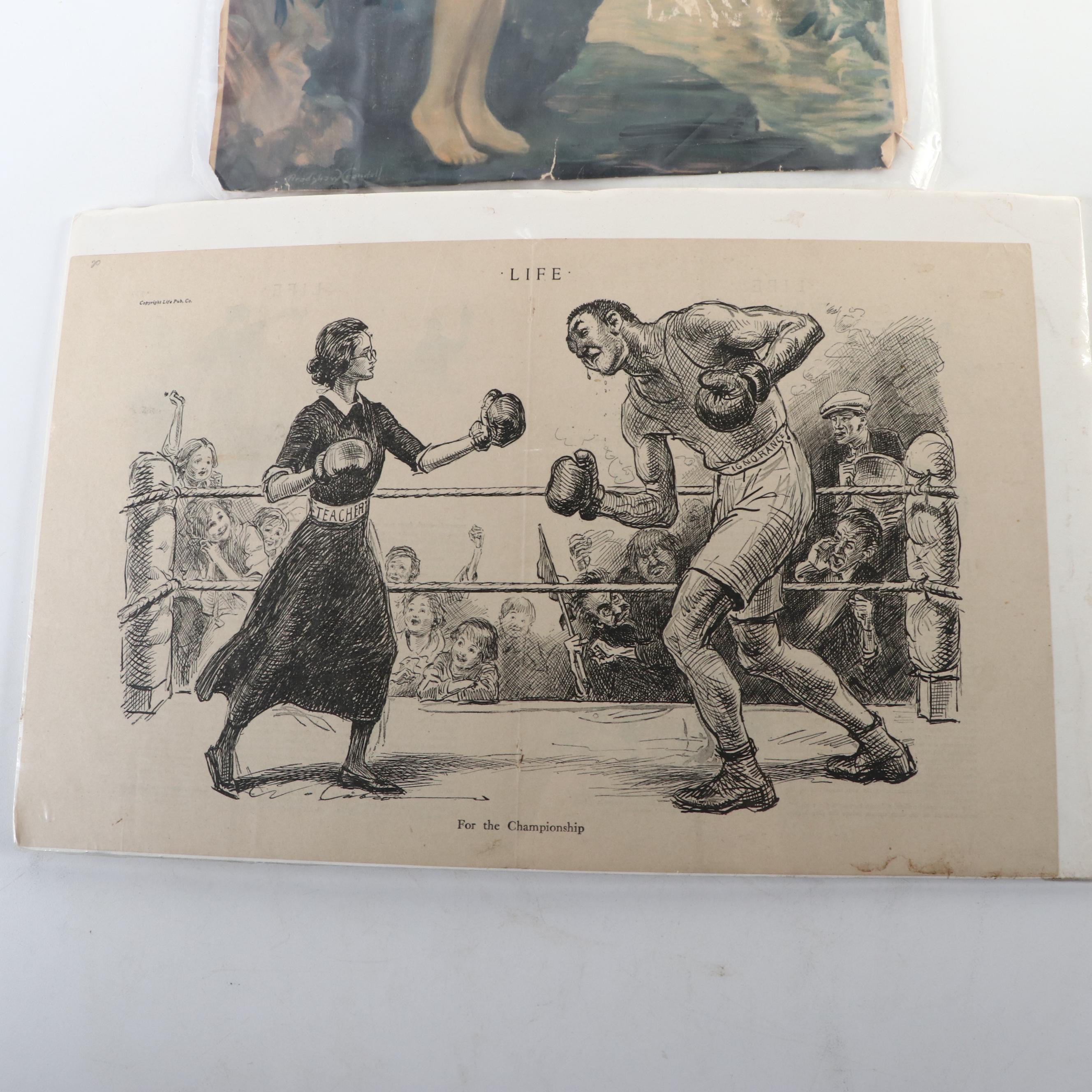 "Grit" Newspaper Lithograph Prints, Public Sale Advertisement and More