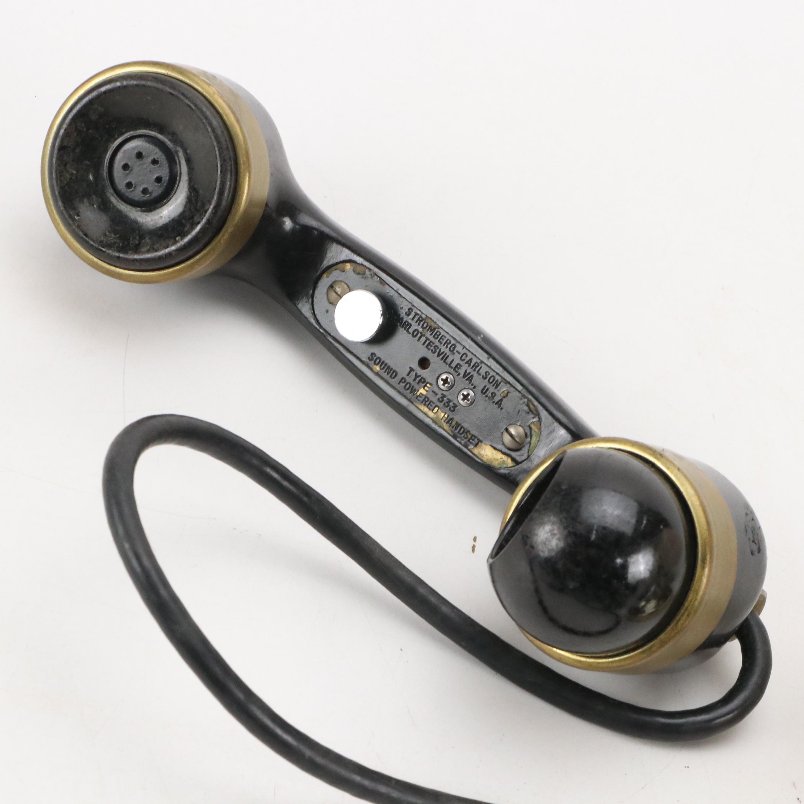 Western Electric Rotary Telephone & Stromburg-Carlson Type-333 Handsets, Vintage