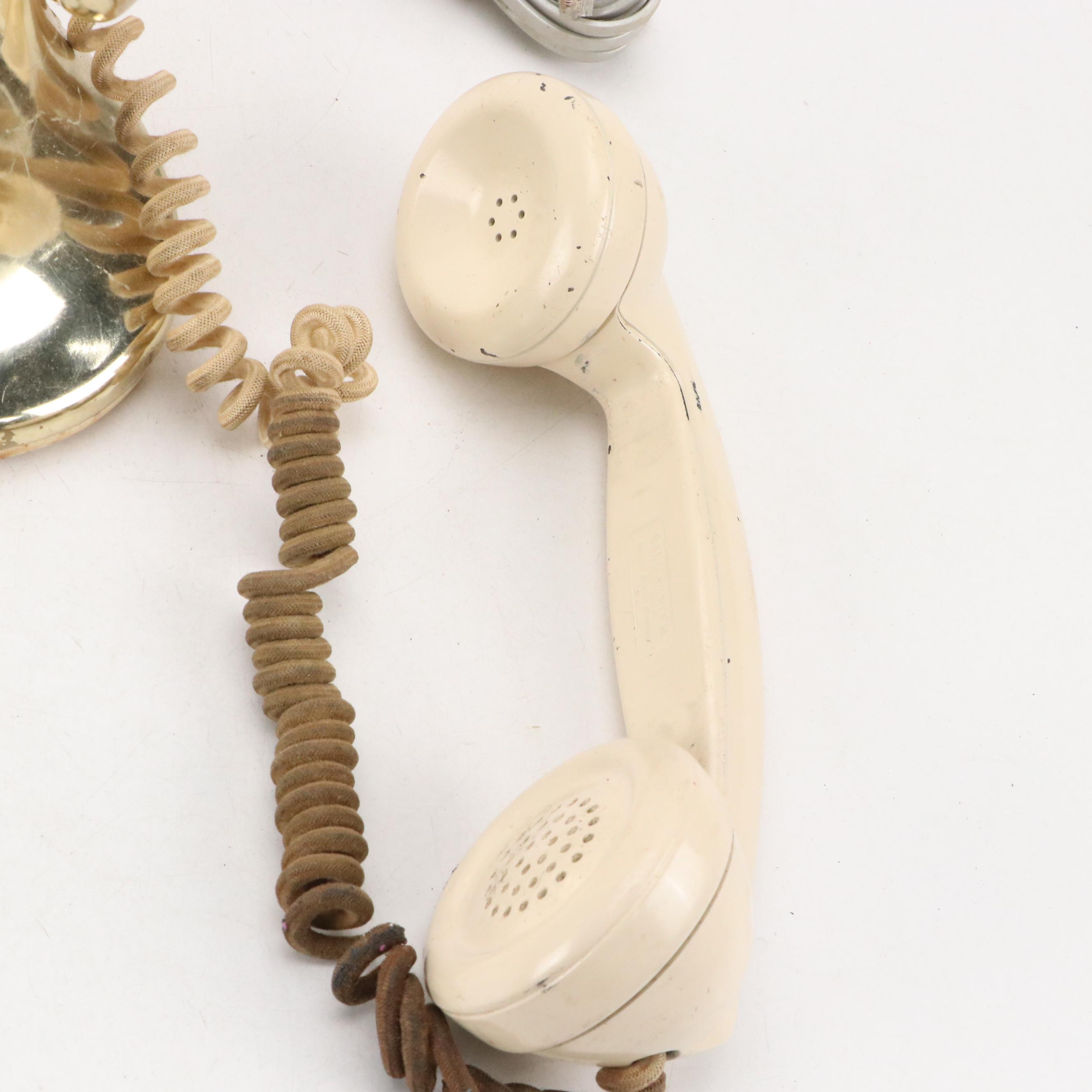 Western Electric Rotary Telephone & Stromburg-Carlson Type-333 Handsets, Vintage