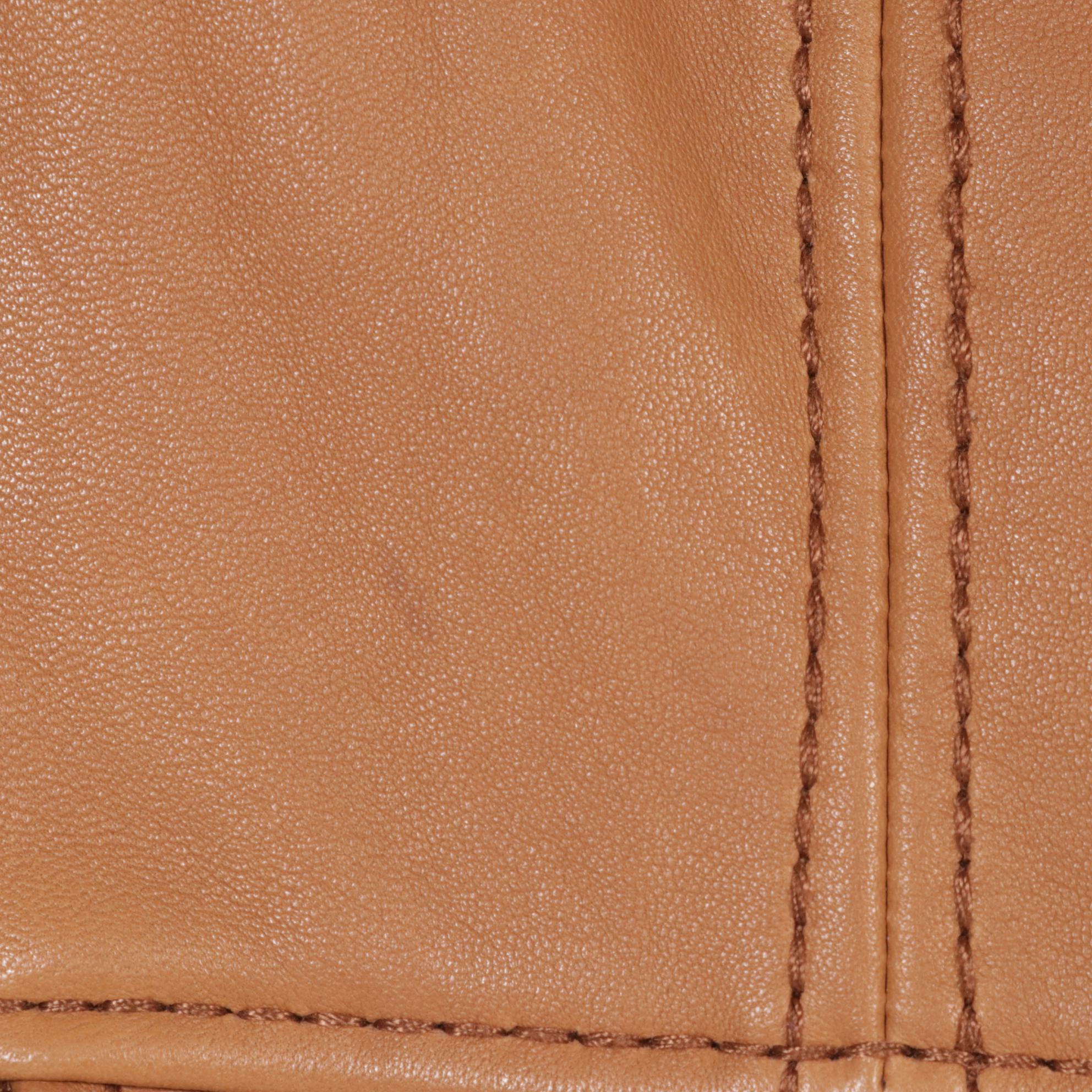 Michael Kors Tan Leather Jacket With Belted Suede Jacket and Vest