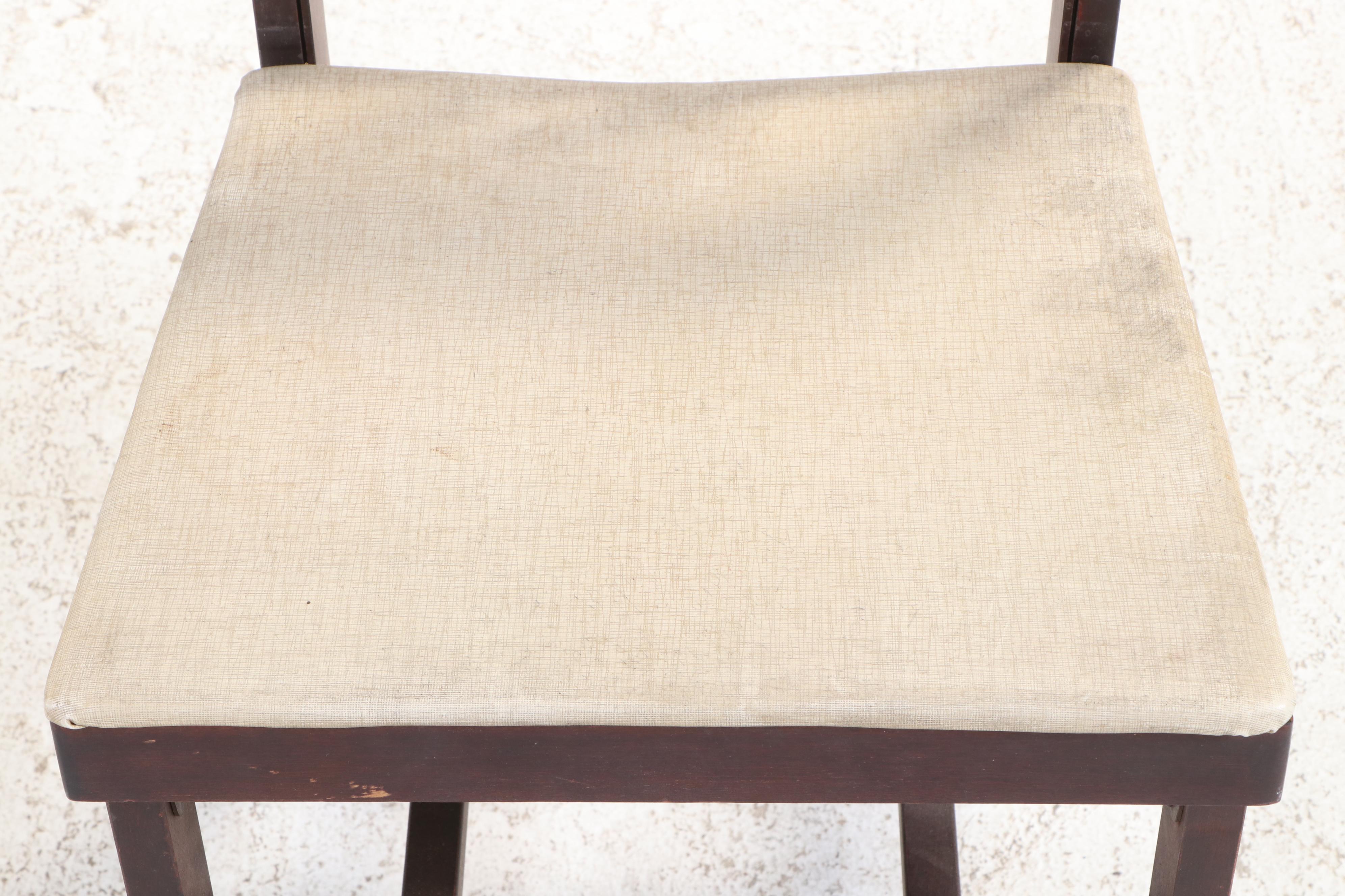 Four Wooden Folding Card Table Chairs