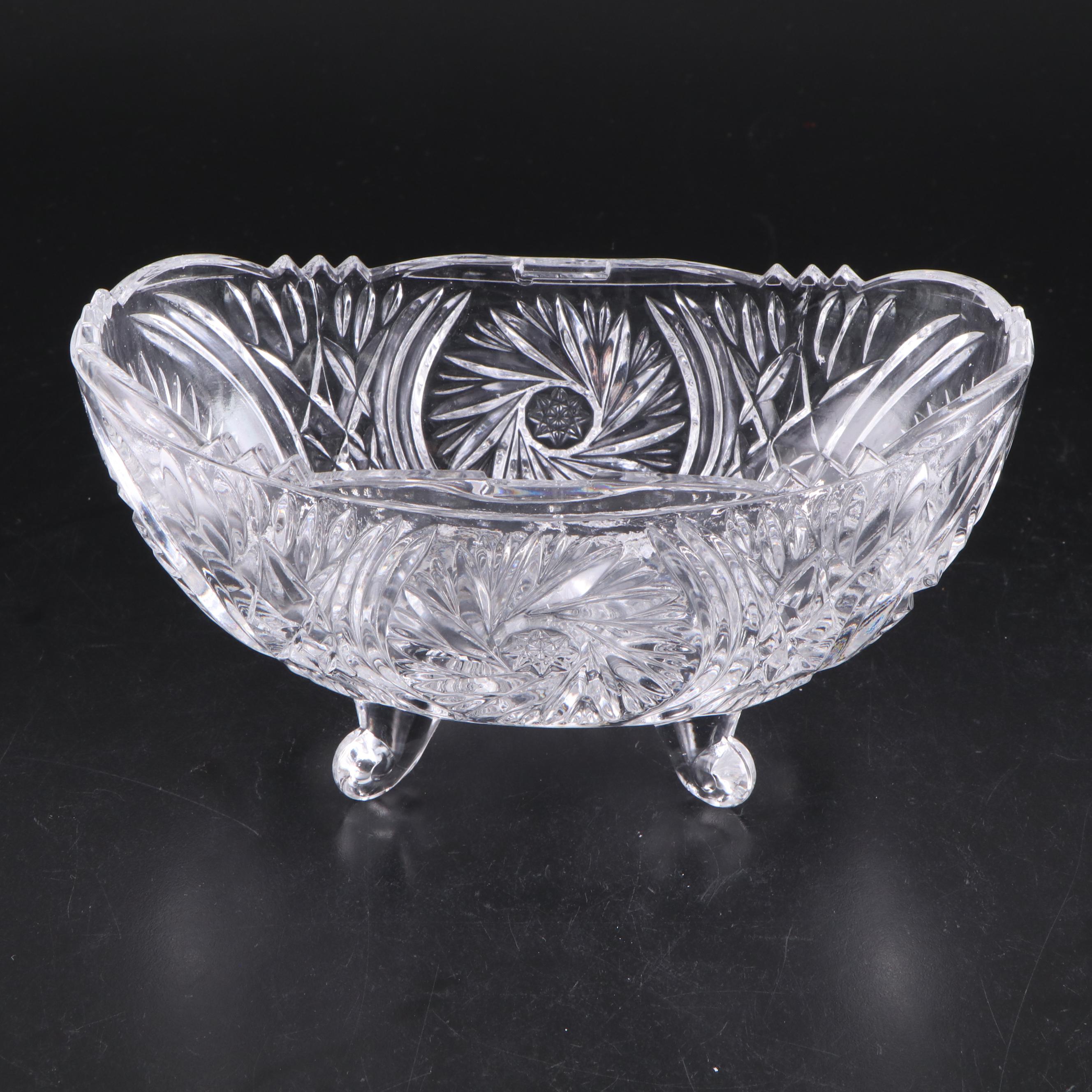 Federal Glass "Windsor" Glass Serving Bowl with Other Servewarre