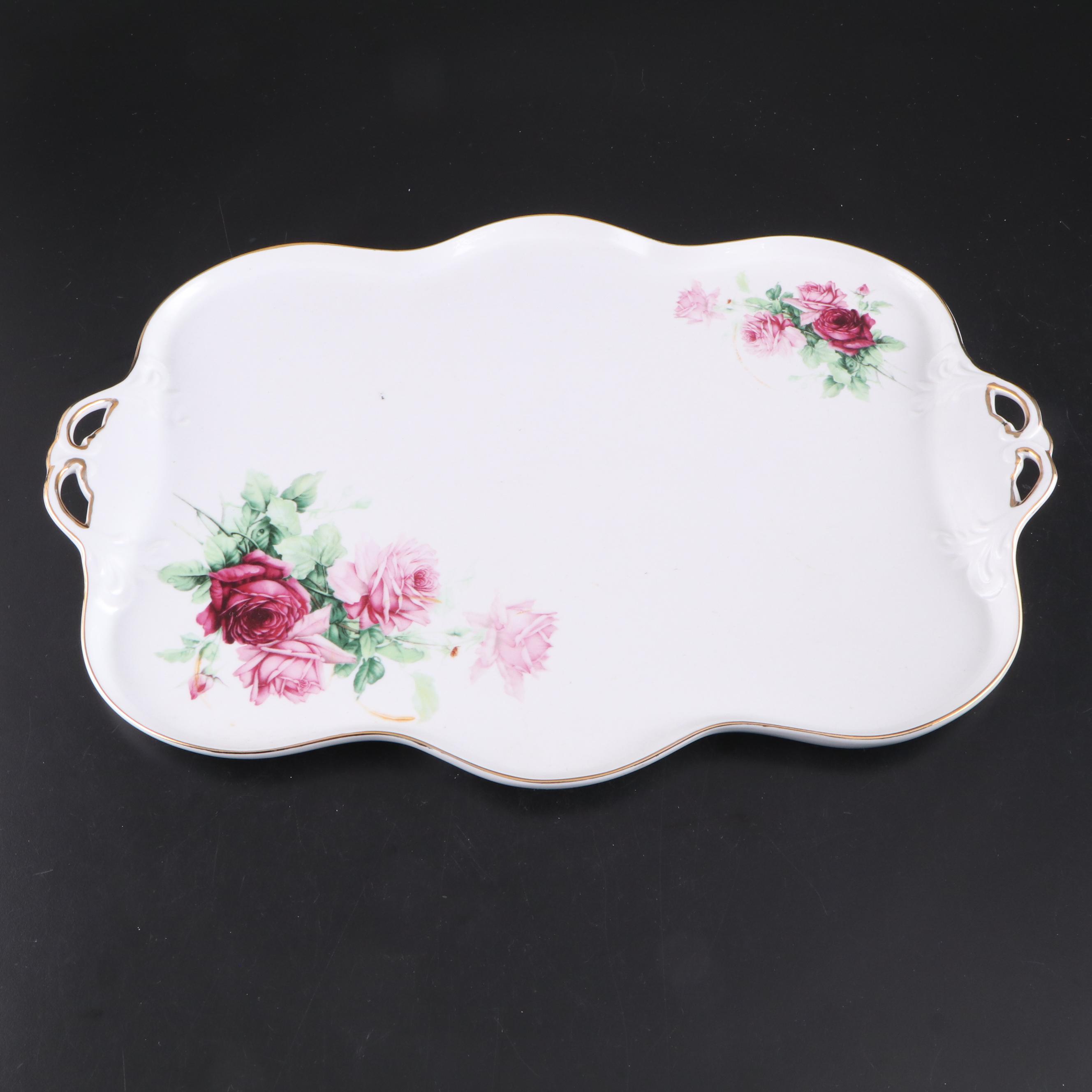 Federal Glass "Windsor" Glass Serving Bowl with Other Servewarre