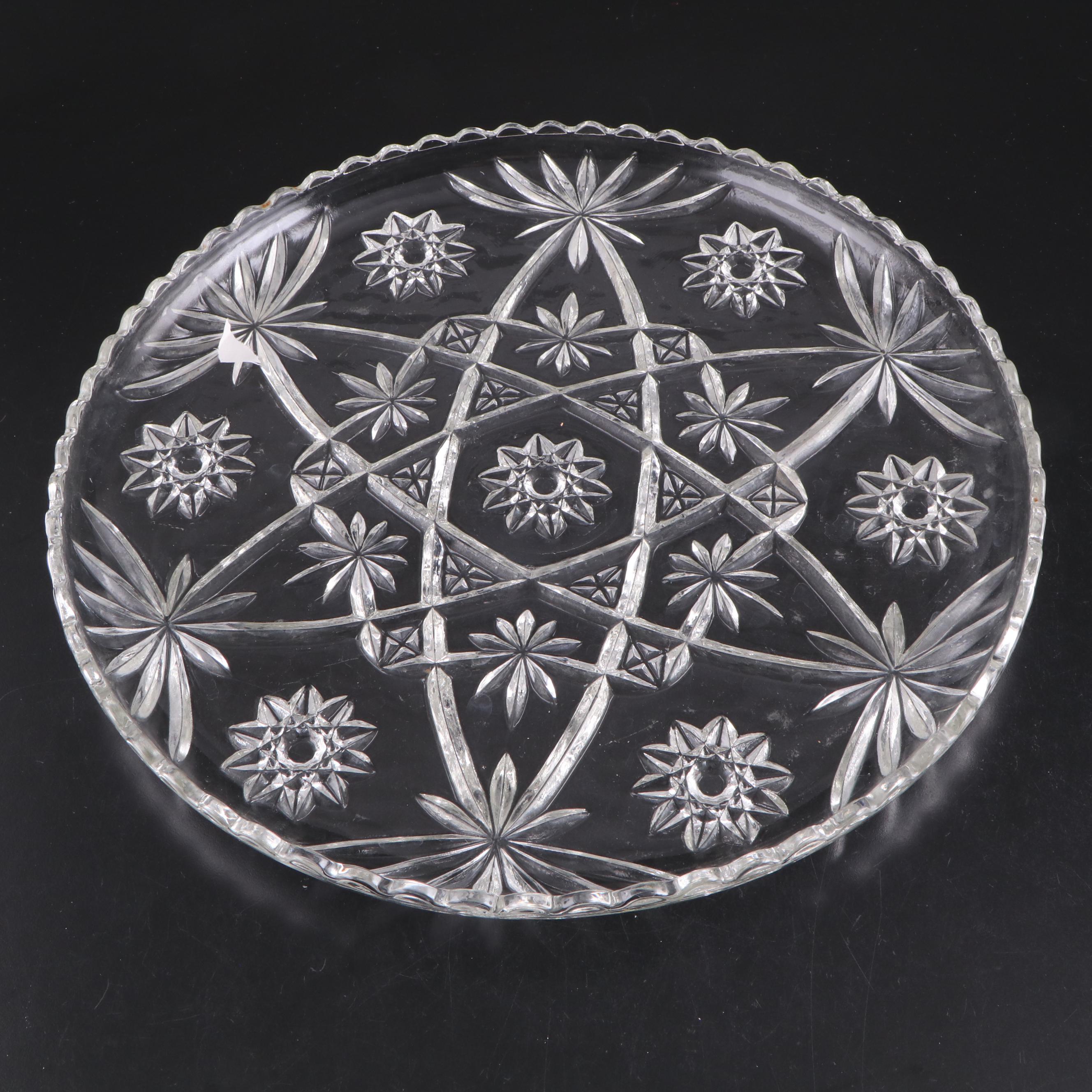 Federal Glass "Windsor" Glass Serving Bowl with Other Servewarre