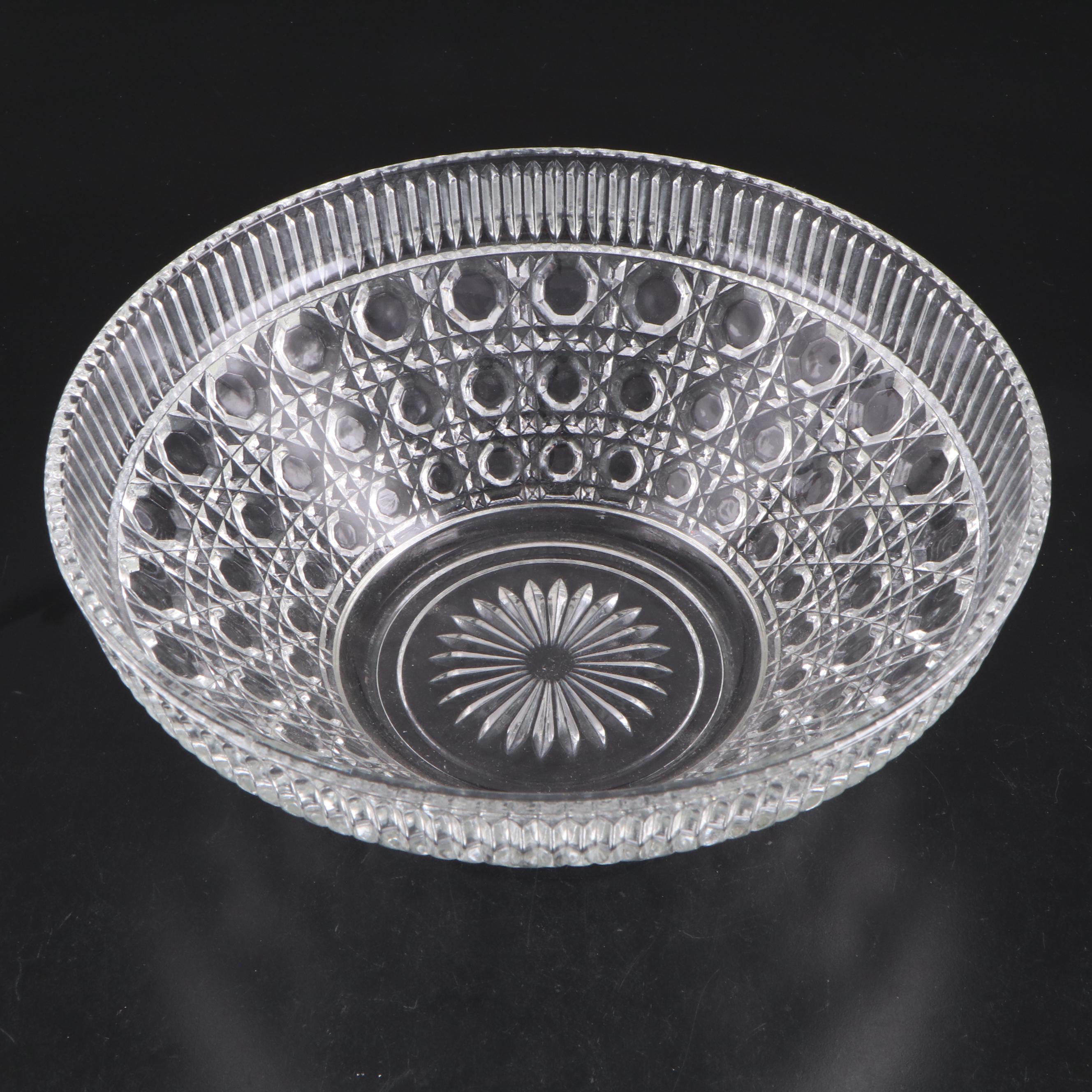 Federal Glass "Windsor" Glass Serving Bowl with Other Servewarre