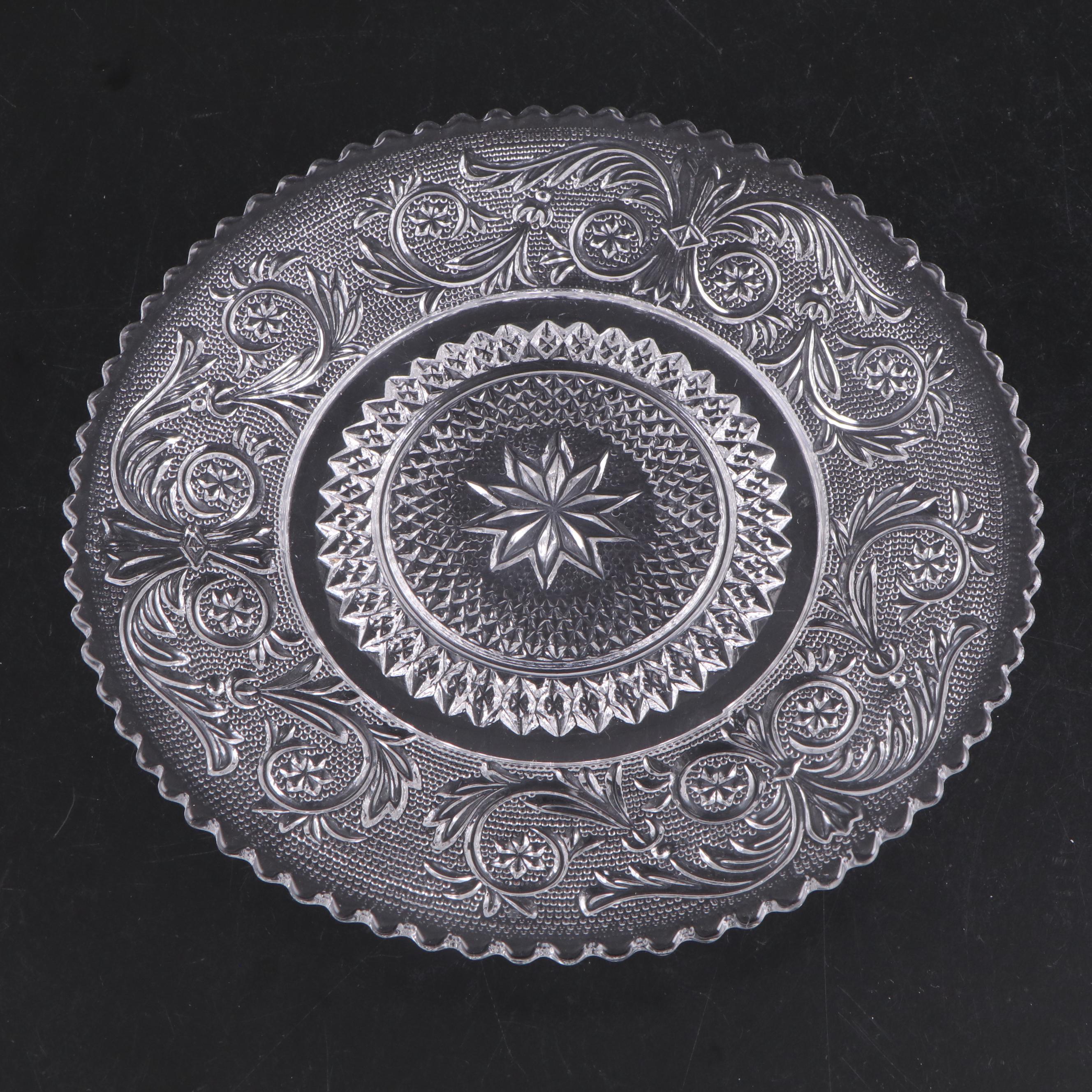 Federal Glass "Windsor" Glass Serving Bowl with Other Servewarre