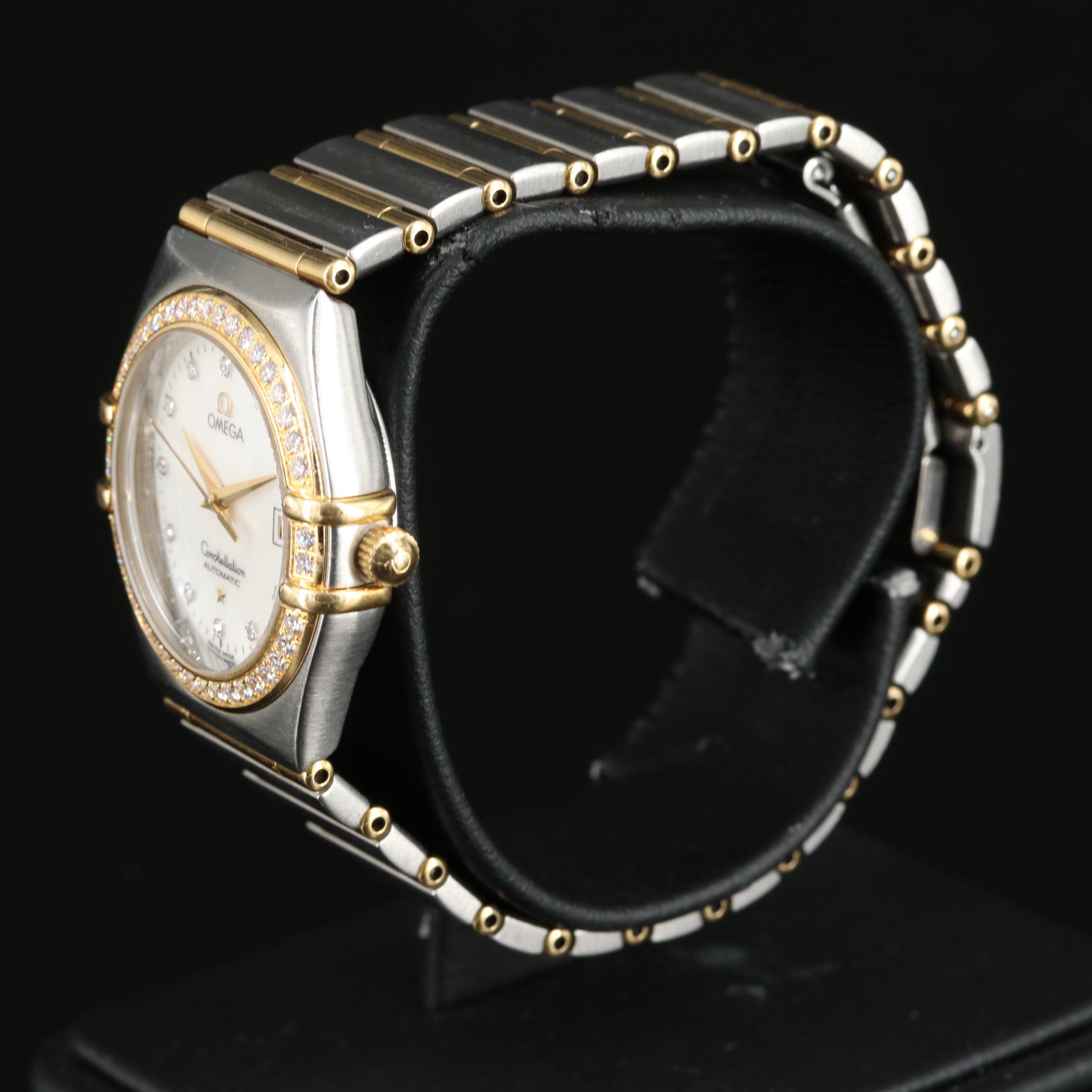 Omega Constellation Mother-of-Pearl, Diamond Dial and Bezel Watch