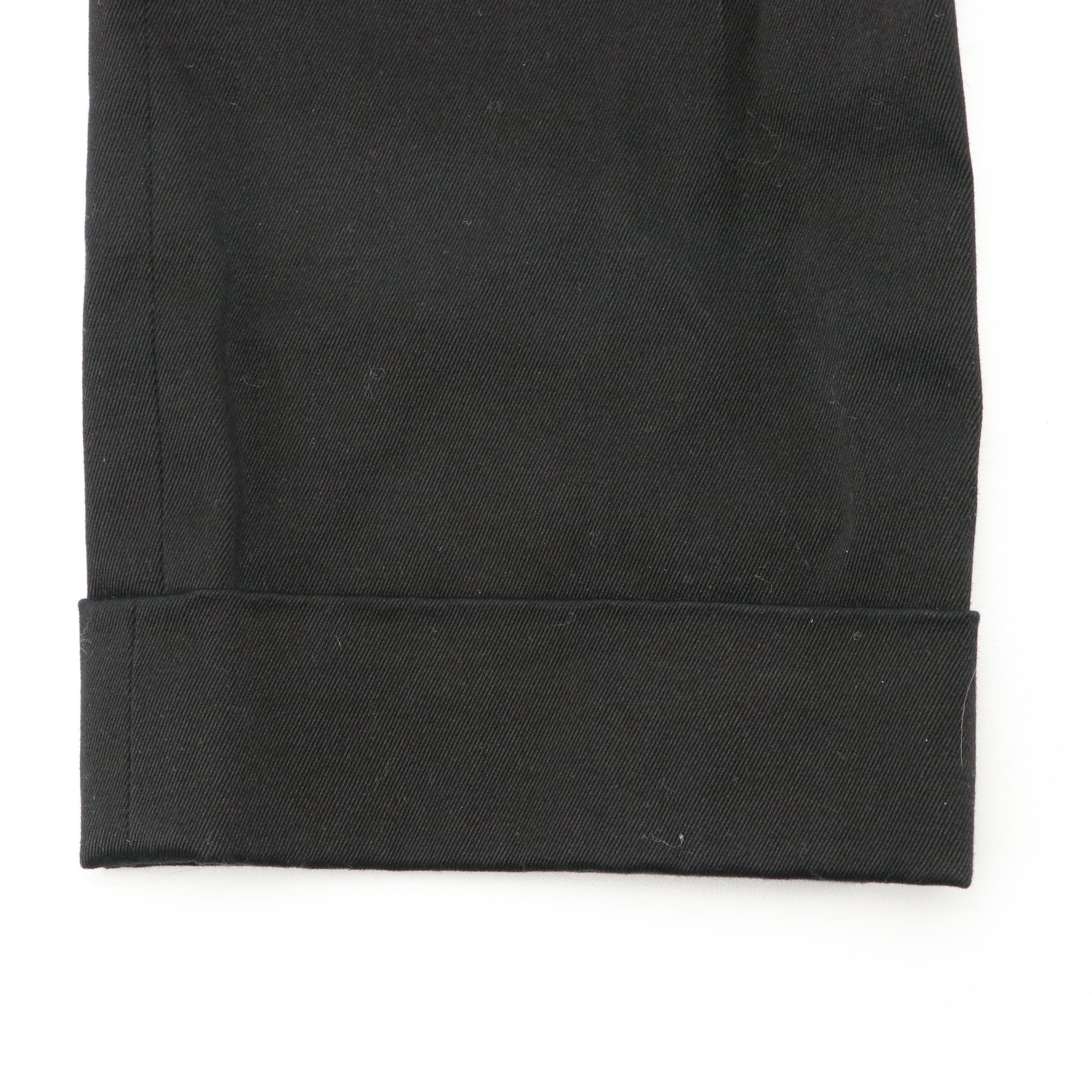 Prada Black Cropped Jeans with Cuffed Hem