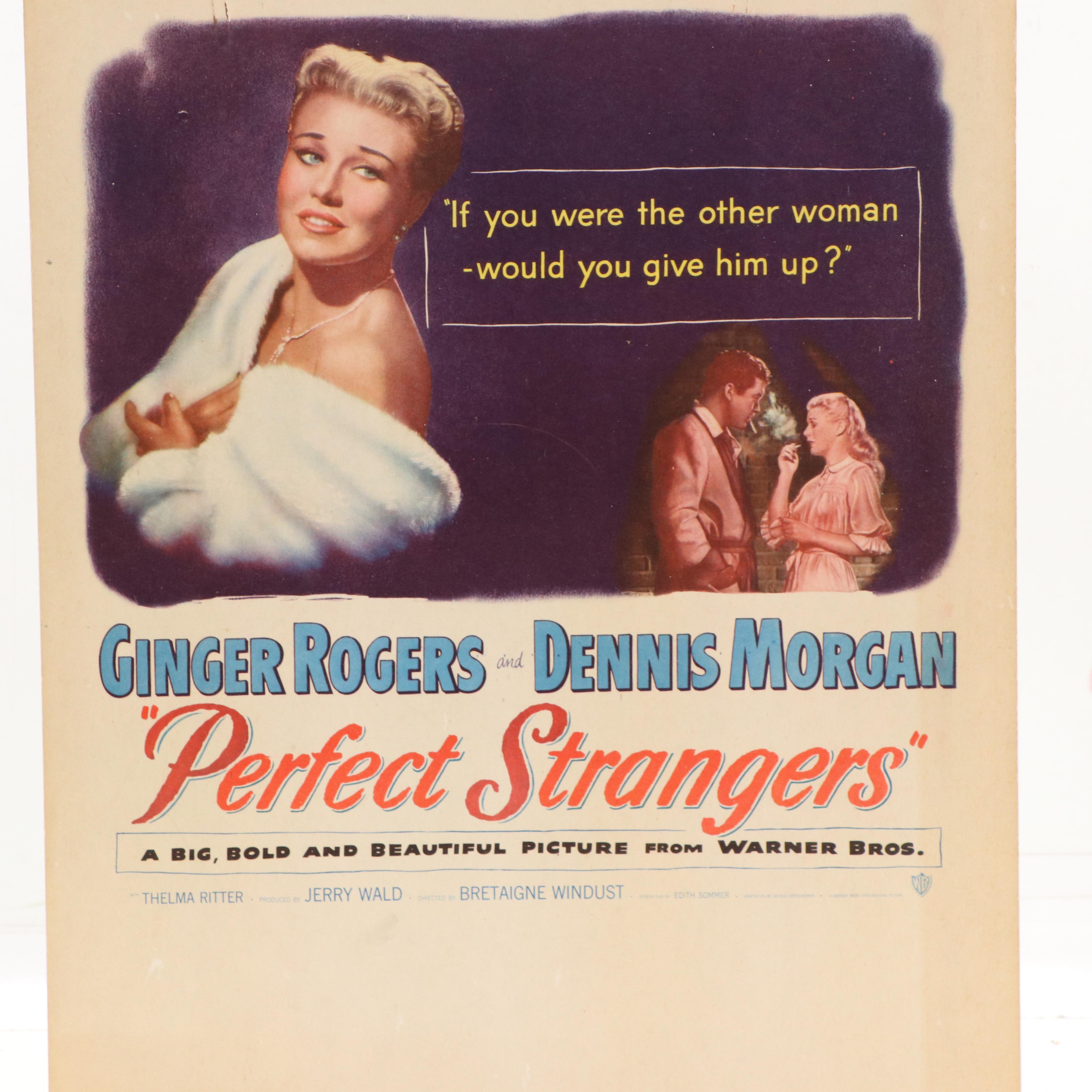 Warner Bros. "Perfect Strangers" Film Advertisement Poster, 1950