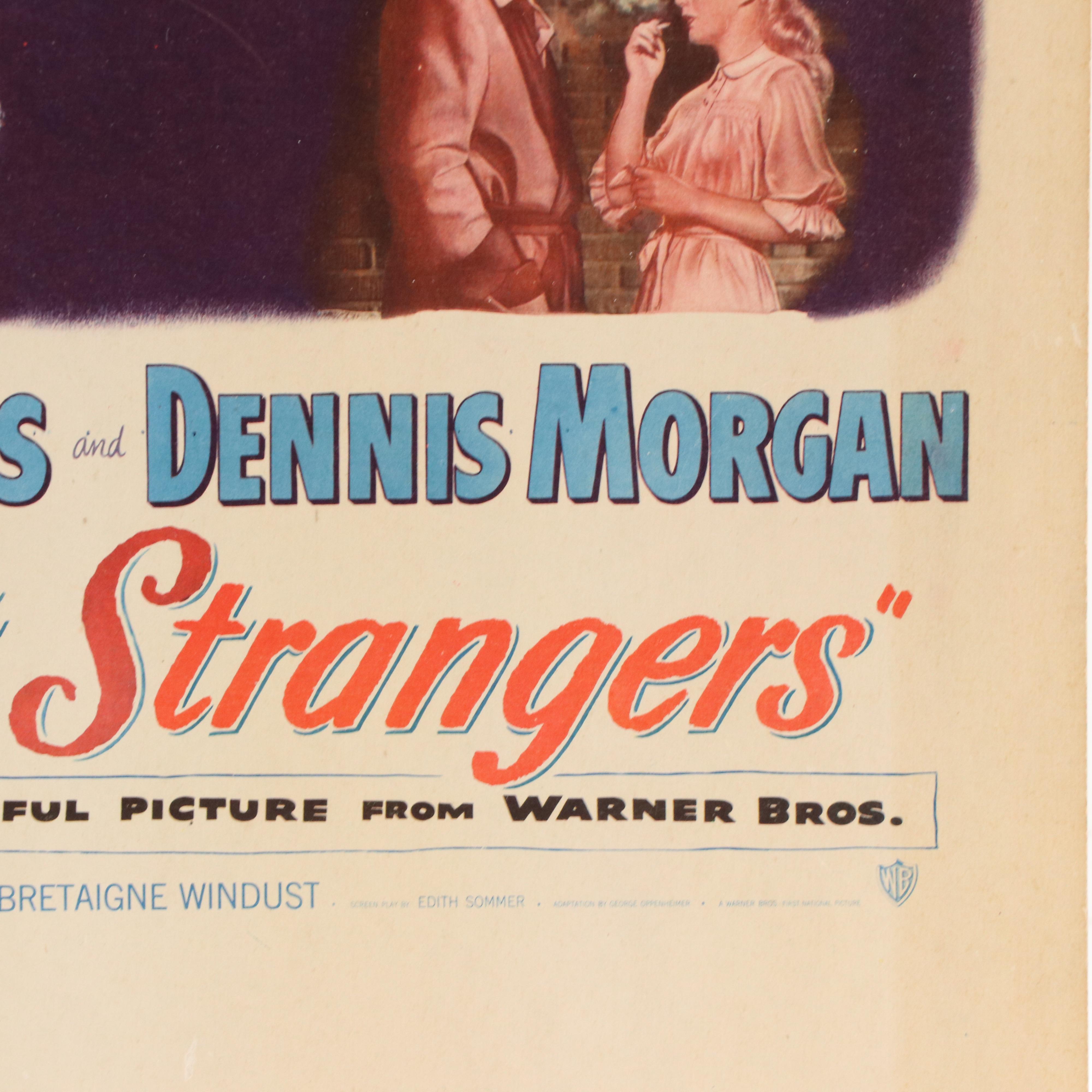 Warner Bros. "Perfect Strangers" Film Advertisement Poster, 1950