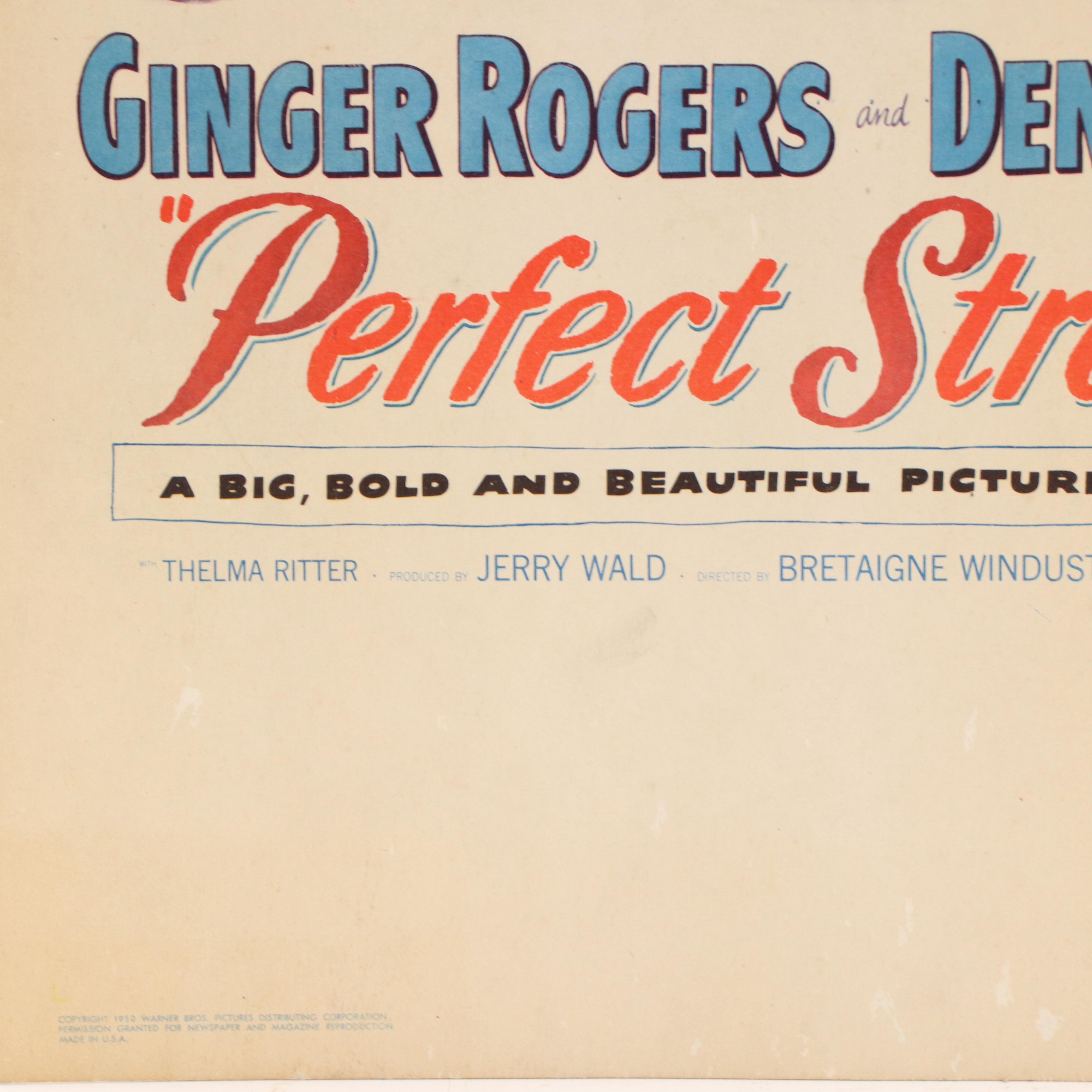 Warner Bros. "Perfect Strangers" Film Advertisement Poster, 1950